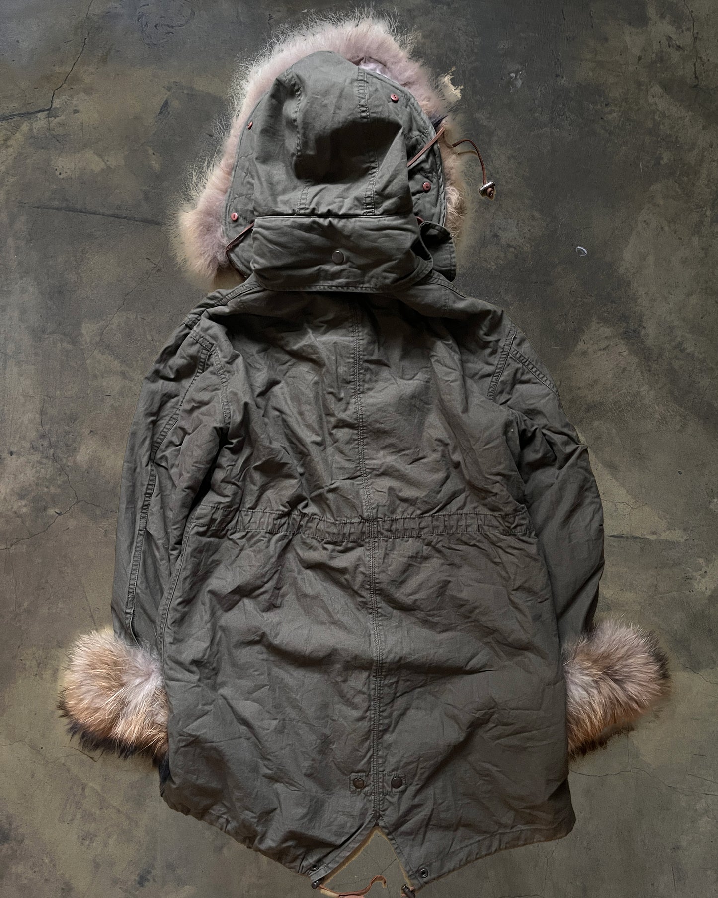 G.O.A RACCOON FUR PARKA WITH DETACHABLE HOOD