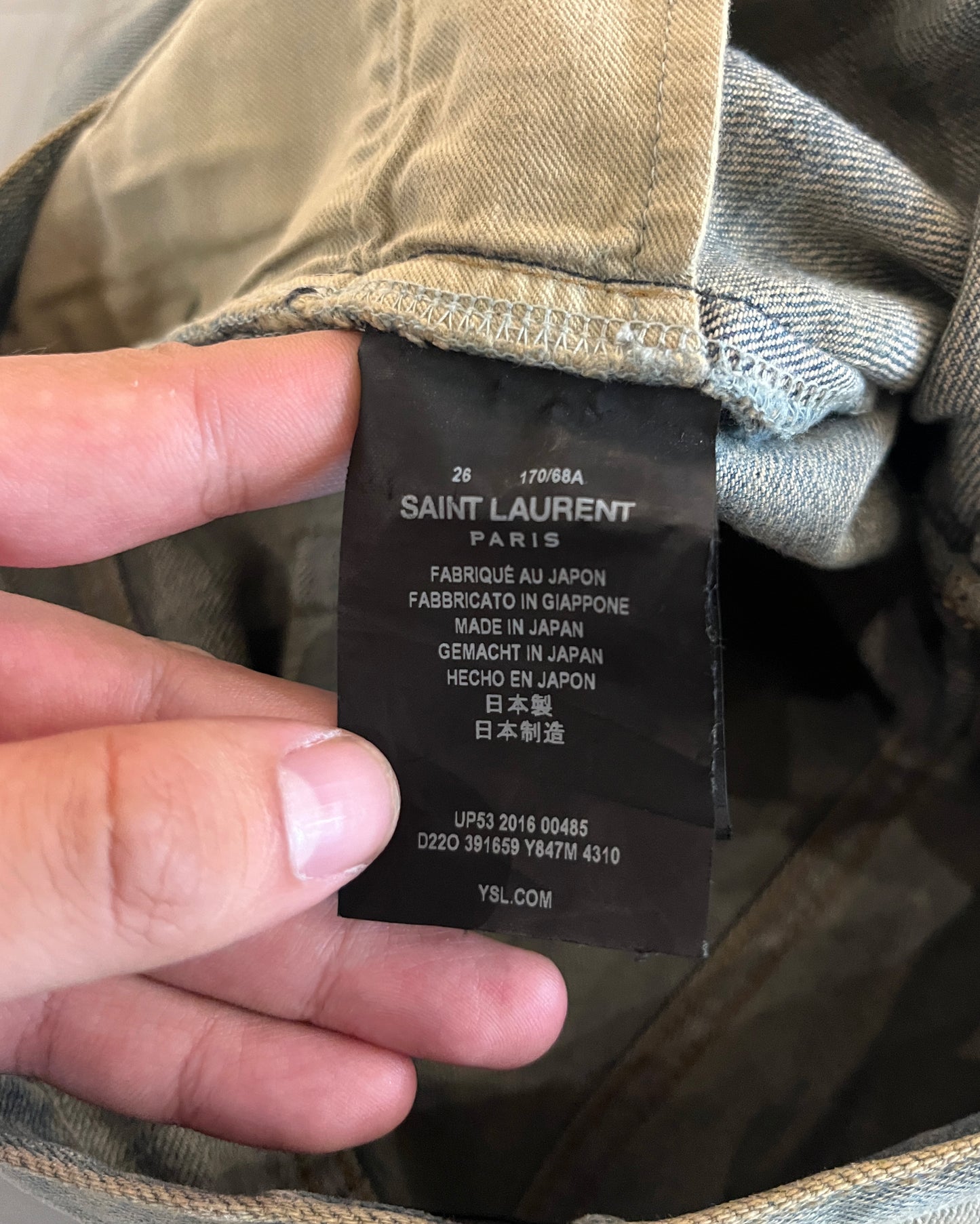 SAINT LAURENT 2016 CRASH DENIM