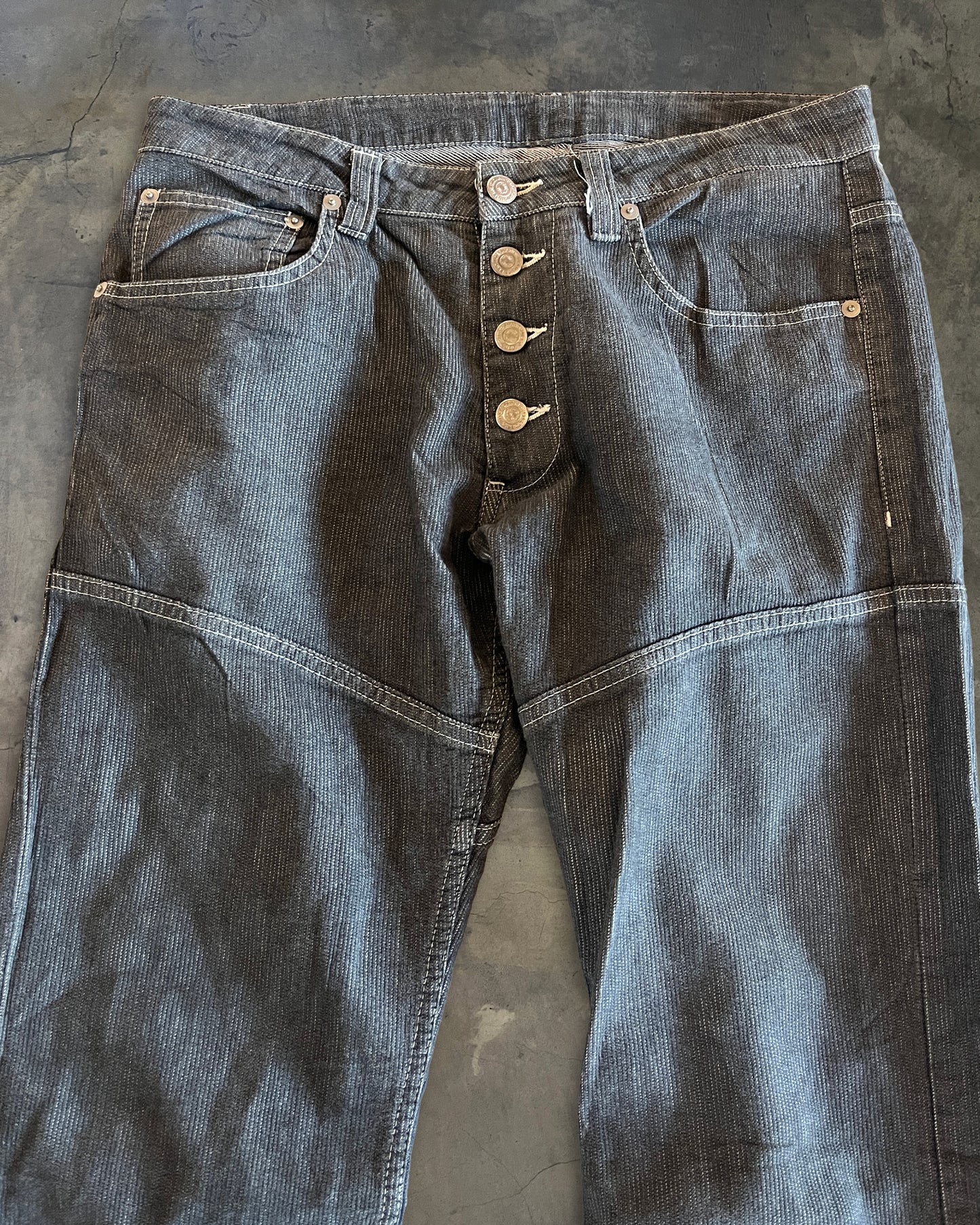 TORNADO MART LACE UP FLARED DENIM