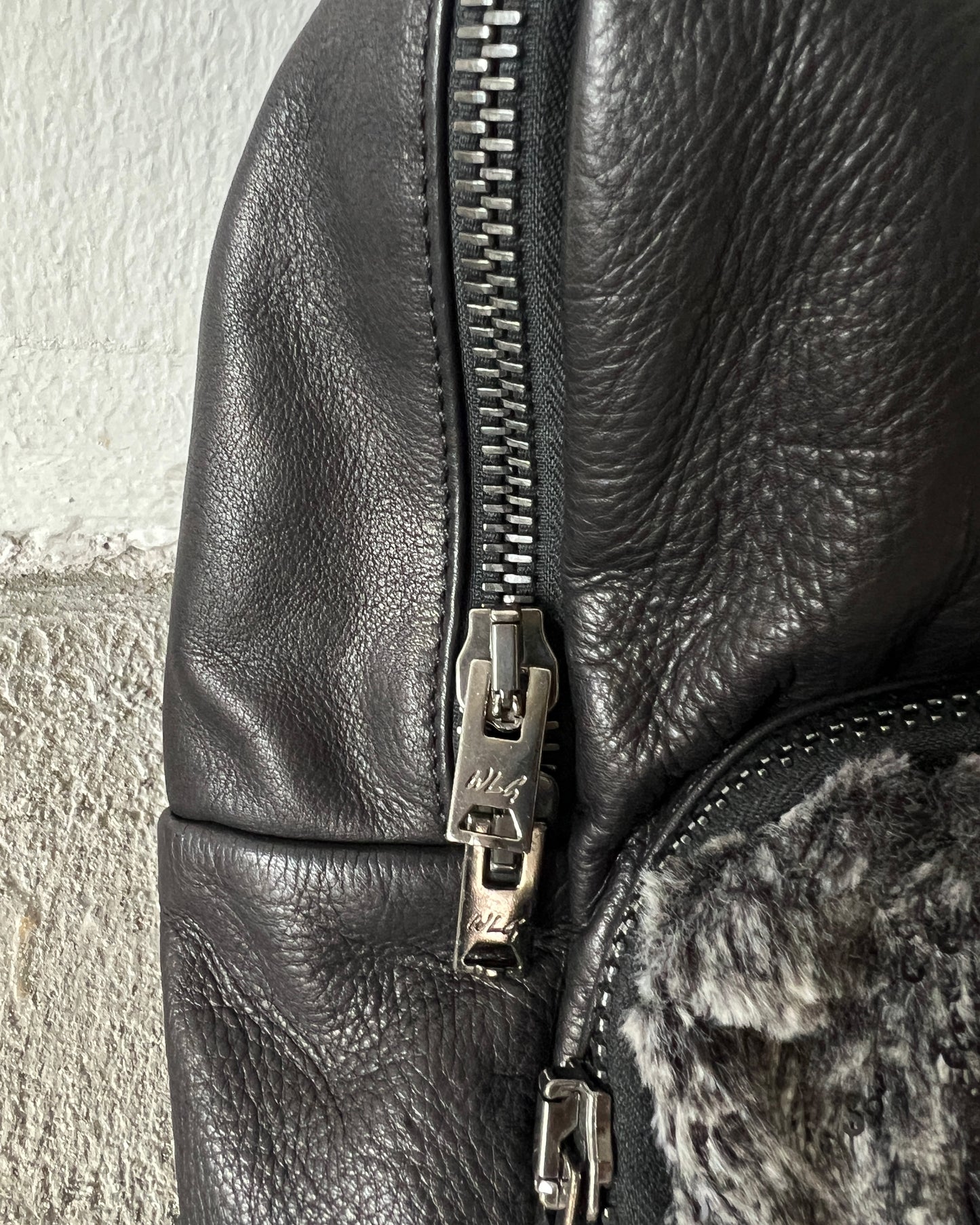 WLG BY GIORGIO BRATO SEQUINED FUR BOOK BAG