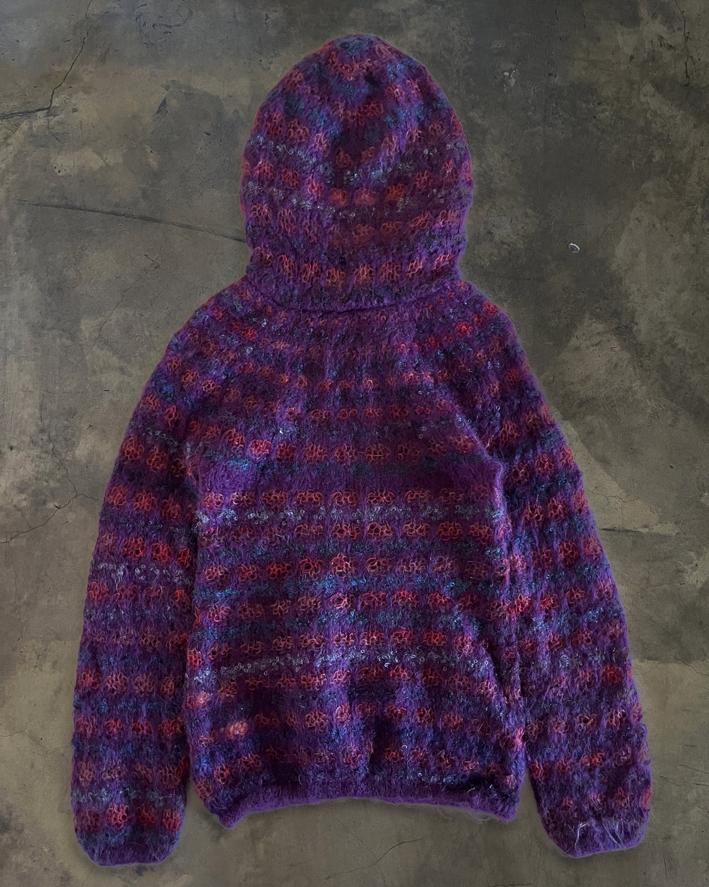 JUNYA WATANABE CDG AW2006 MOHAIR KNIT HOODIE