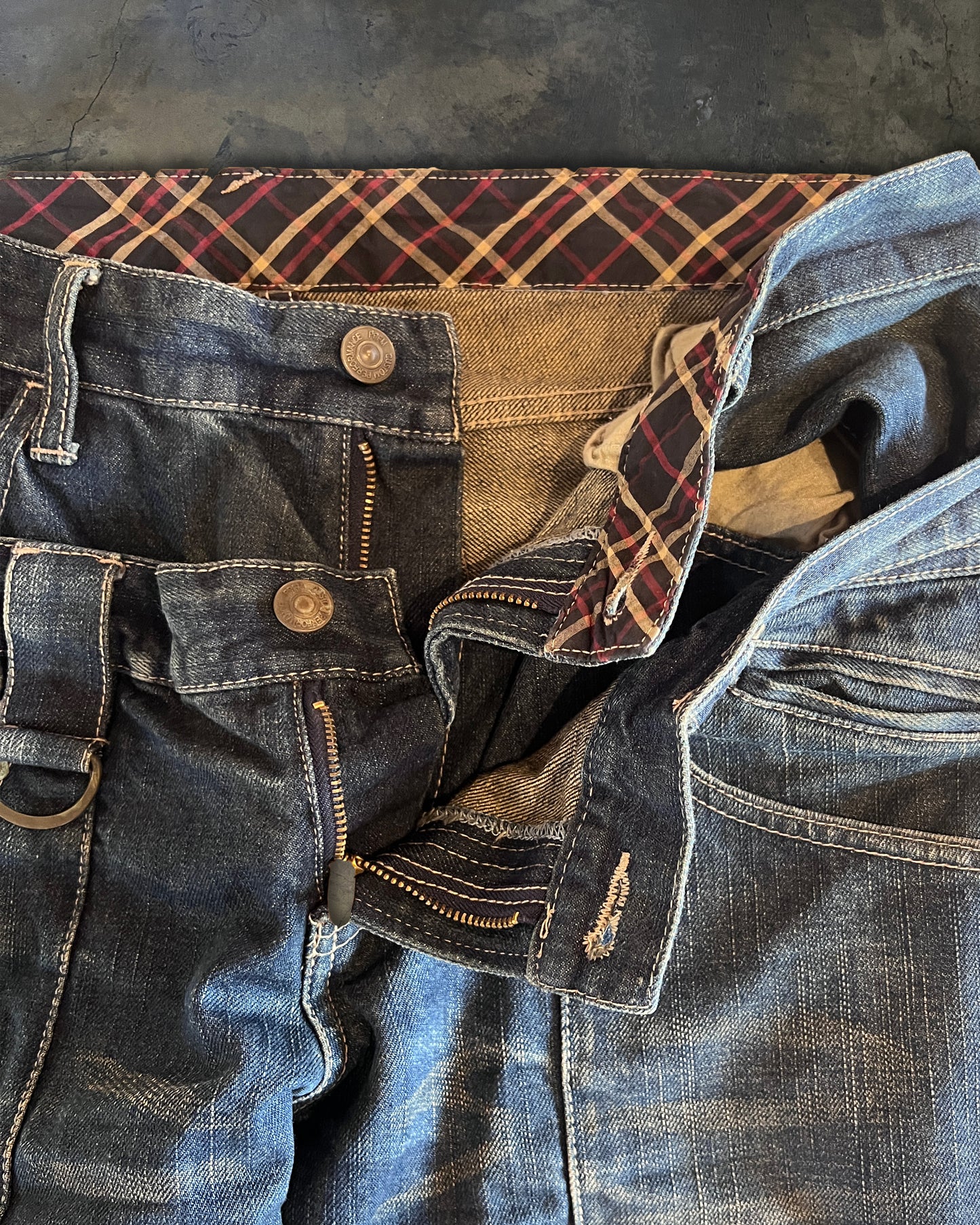 PPFM DOUBLE WAISTED JEANS