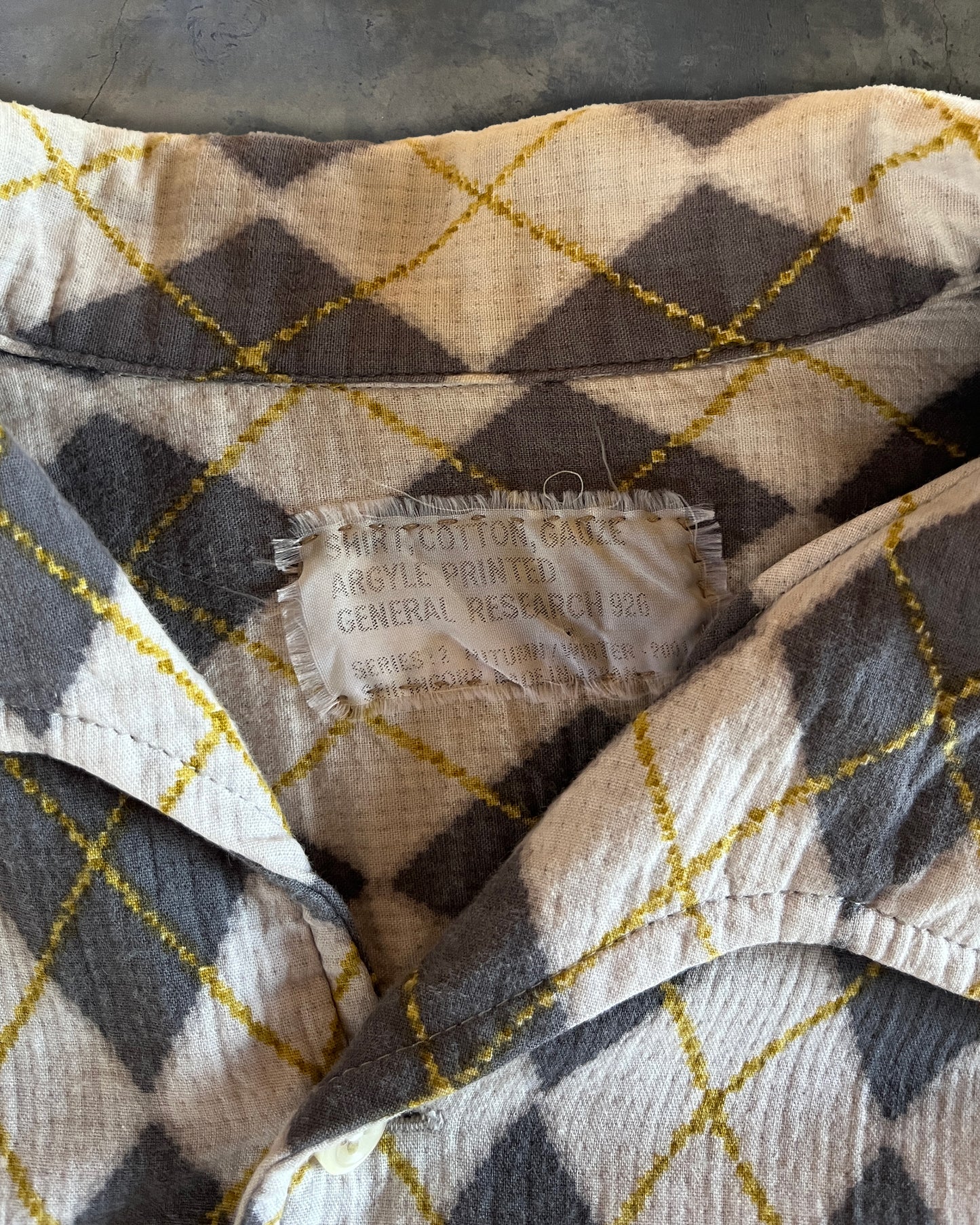 GENERAL RESEARCH AW2001 ARGYLE SHIRT