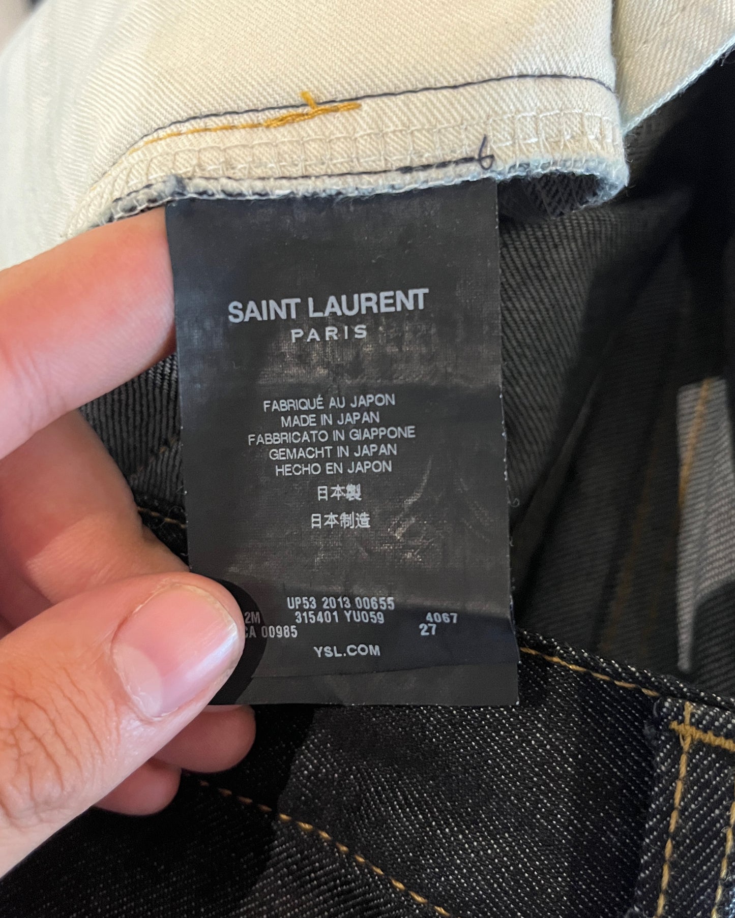 SAINT LAURENT AW2013 RAW DENIM D02