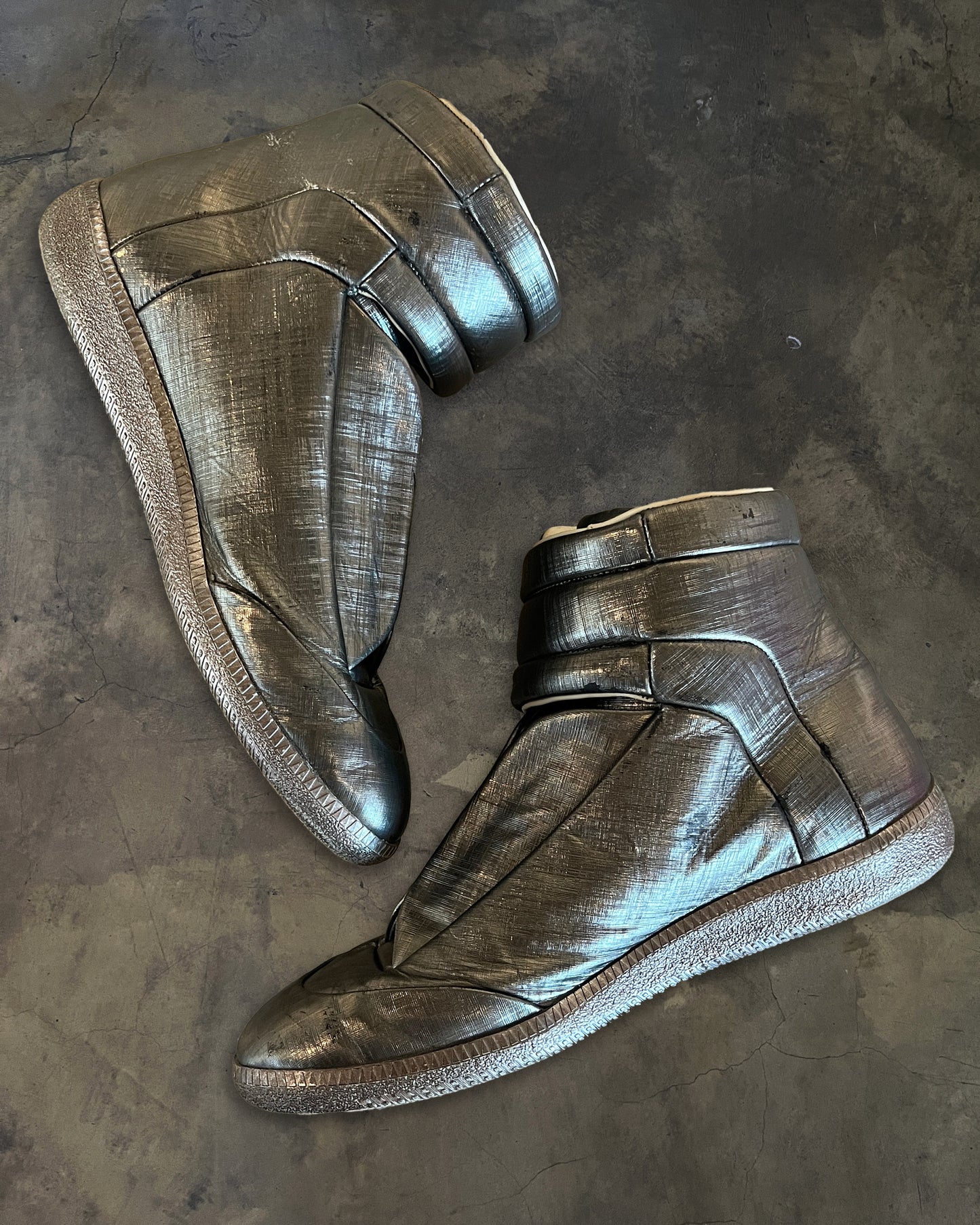 MAISON MARGIELA SS2016 METTALIC HIGH TOP FUTURES