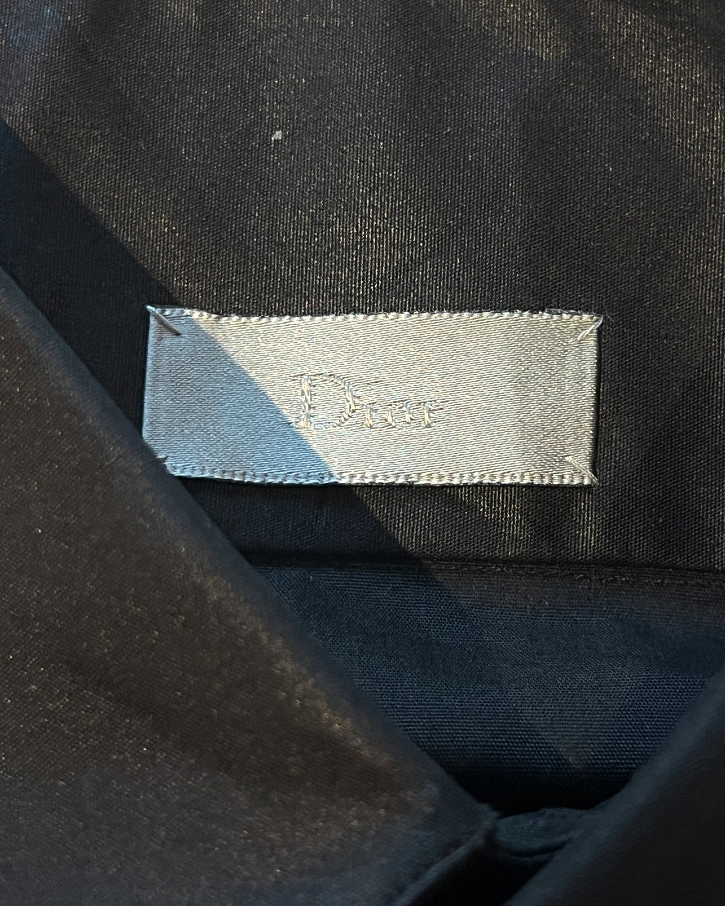 DIOR HOMME AW2008 MANDARIN COLLAR WAXED SHIRT