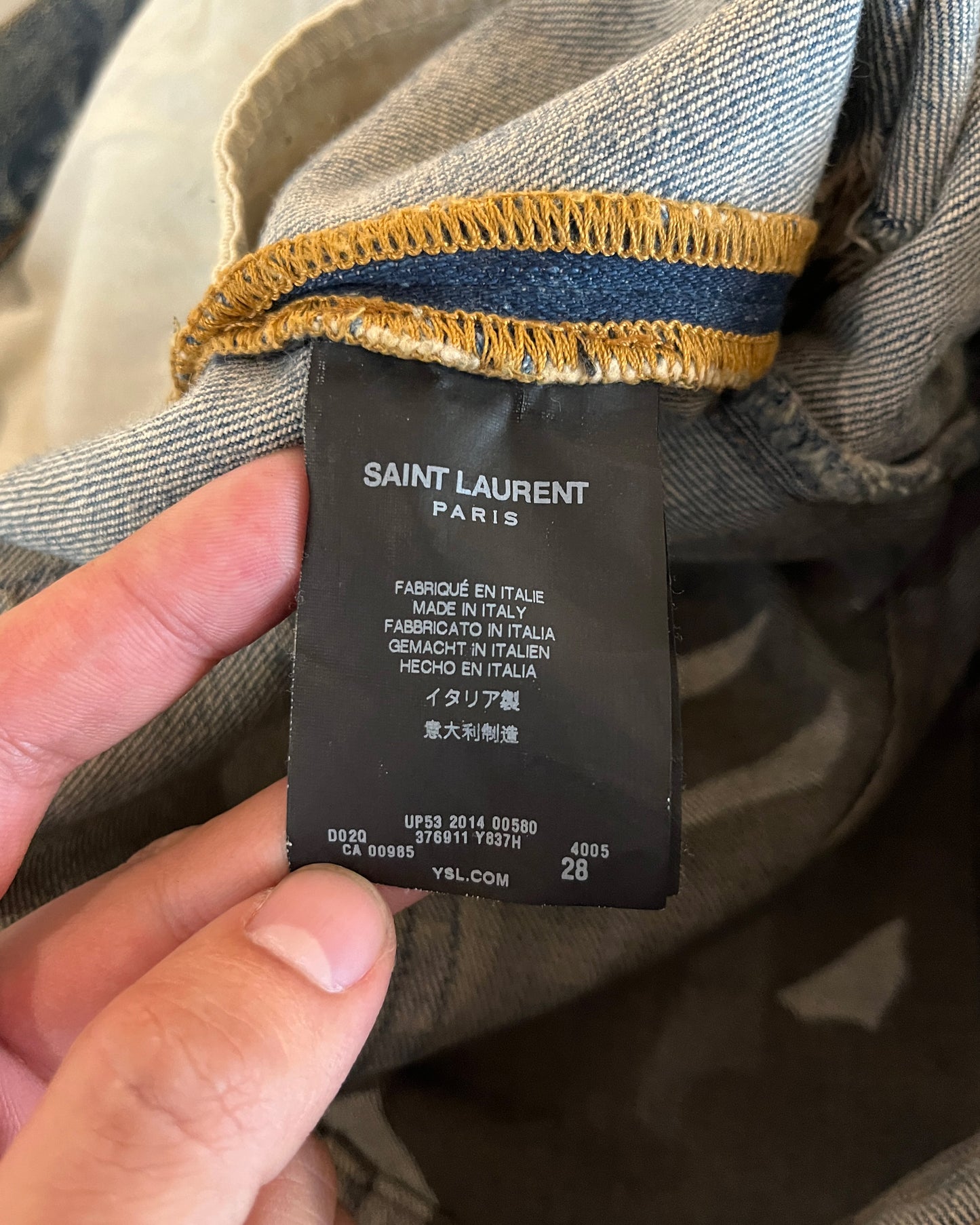 SAINT LAURENT SS2014 MINI CRASH D02 Denim