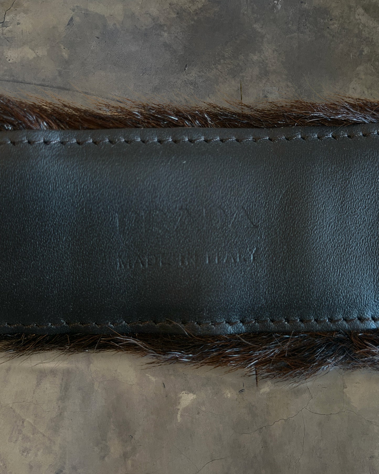 PRADA FW2017 RUNWAY TWO TONE COWHIDE BELT