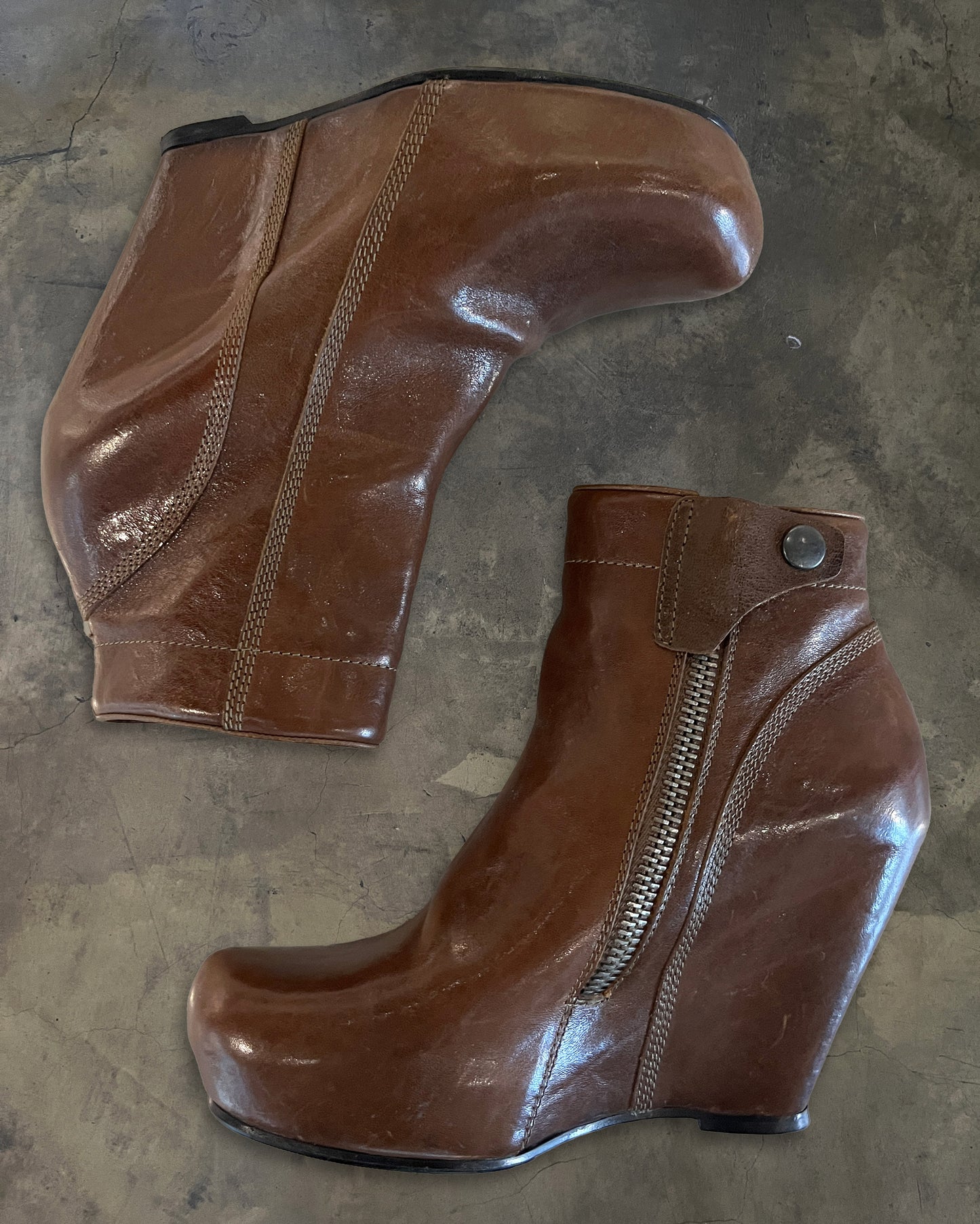 RICK OWENS BROWN WEDGES
