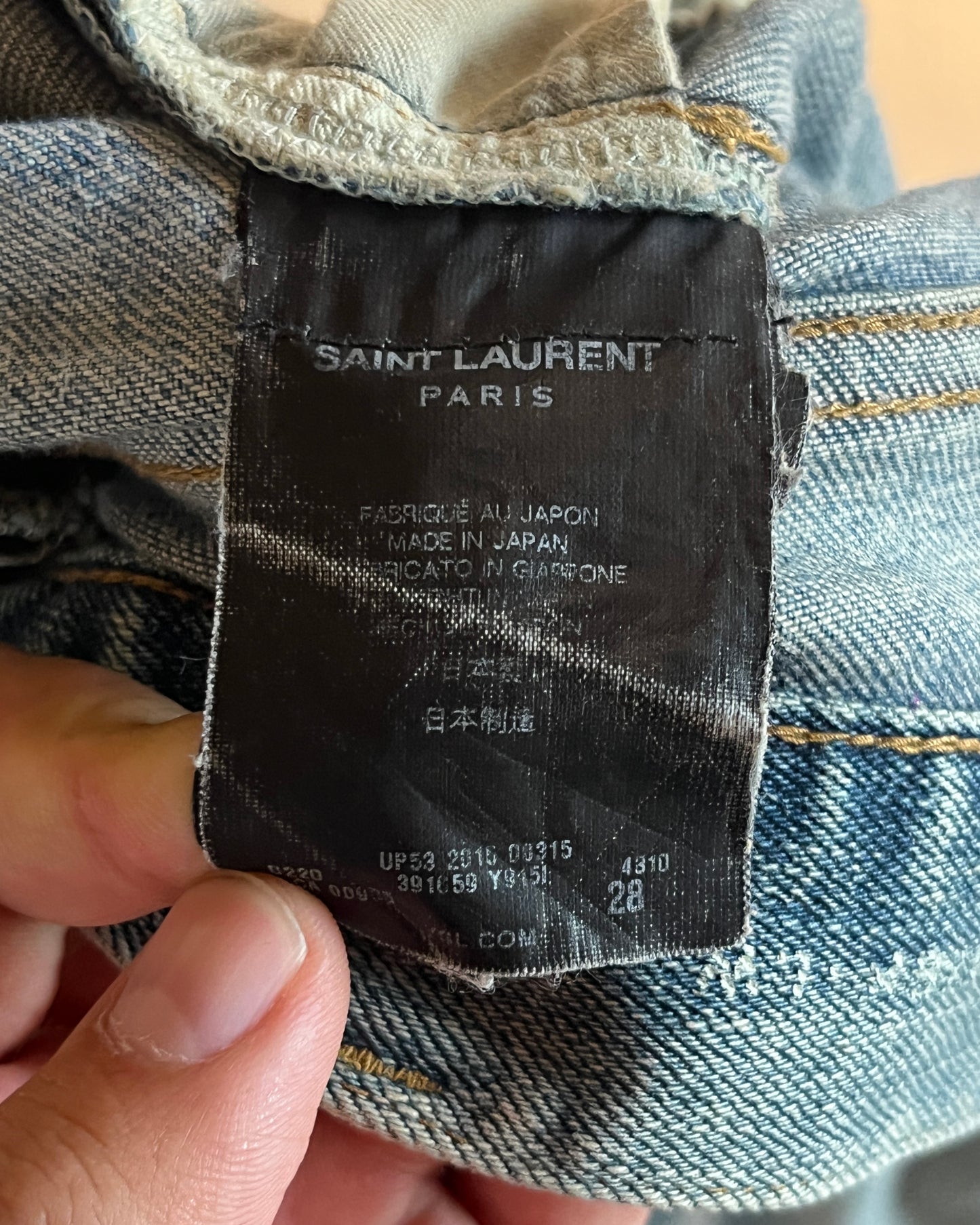 SAINT LAURENT PARIS SS2016 CRASH DENIM