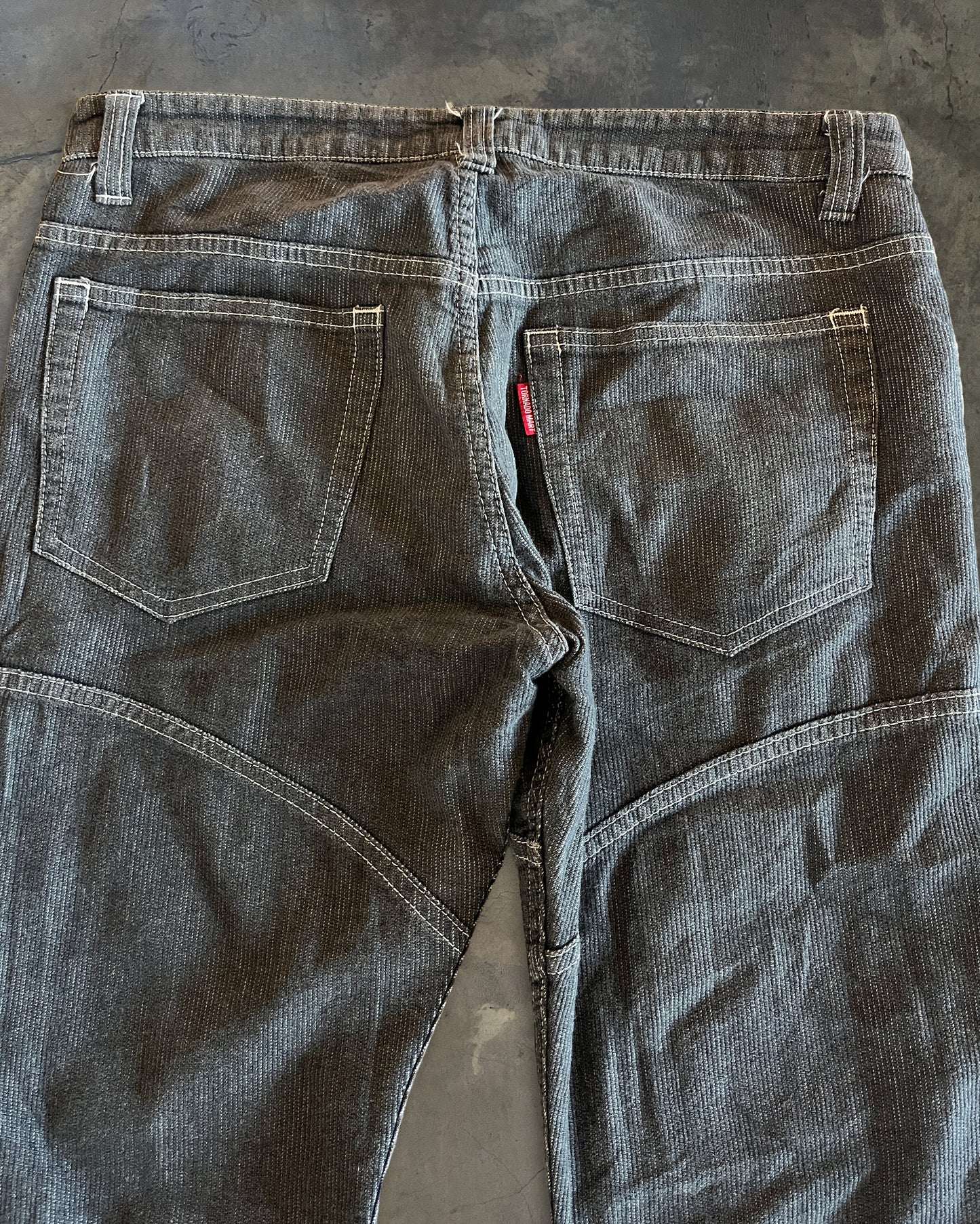 TORNADO MART LACE UP FLARED DENIM