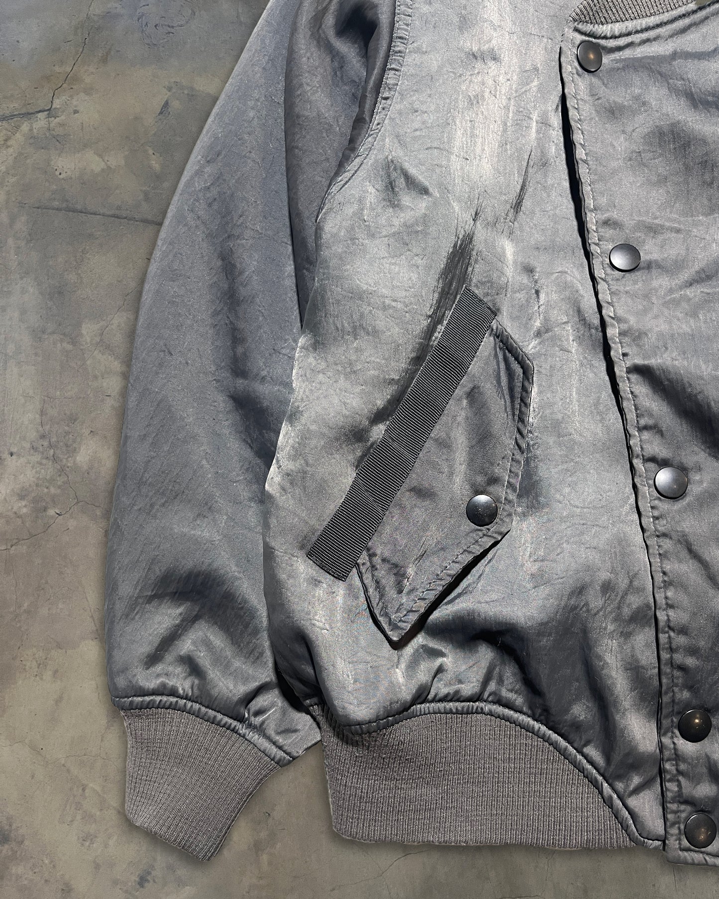 80's ISSEY MIYAKE X NISSAN "SKYLINE" ASYMMETRICAL BOMBER JACKET