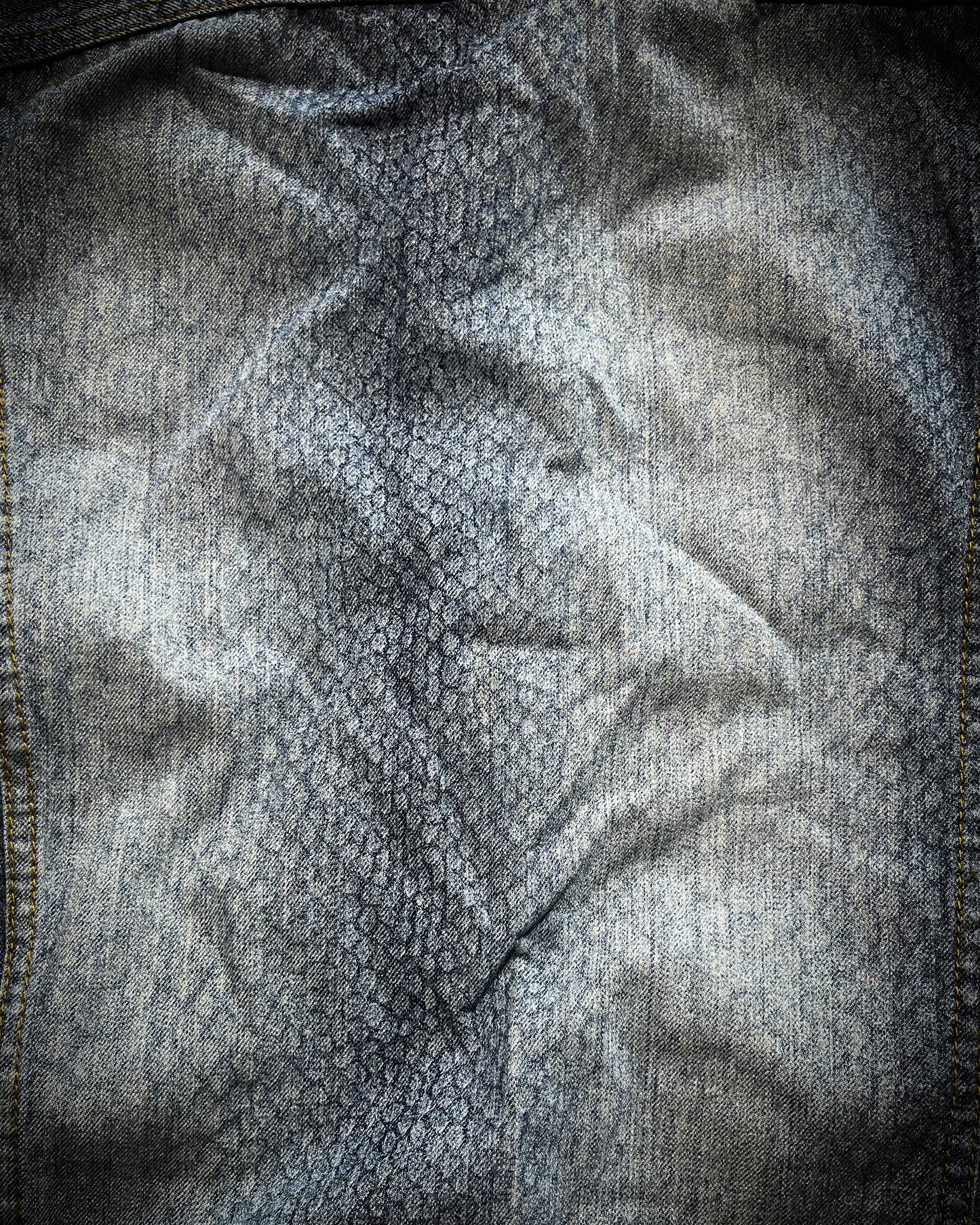 TORNADO MART WAXED SNAKESKIN PRINT JACKET