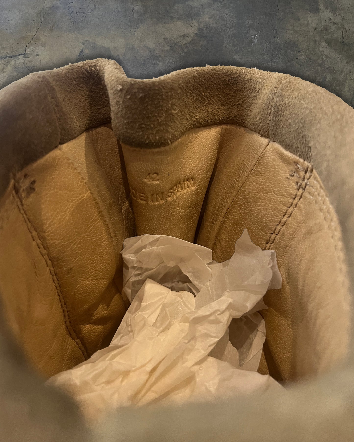 YEEZY SEASON 2 TAUPE CREPE BOOT