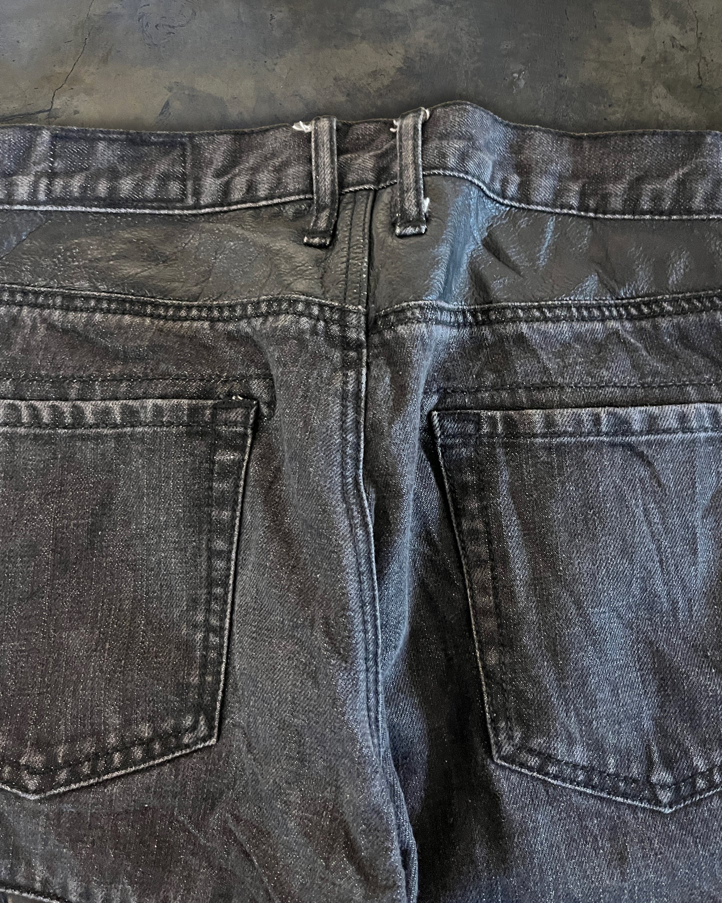 ROEN X SEMANTIC DESIGN LEATHER PATCH DENIM