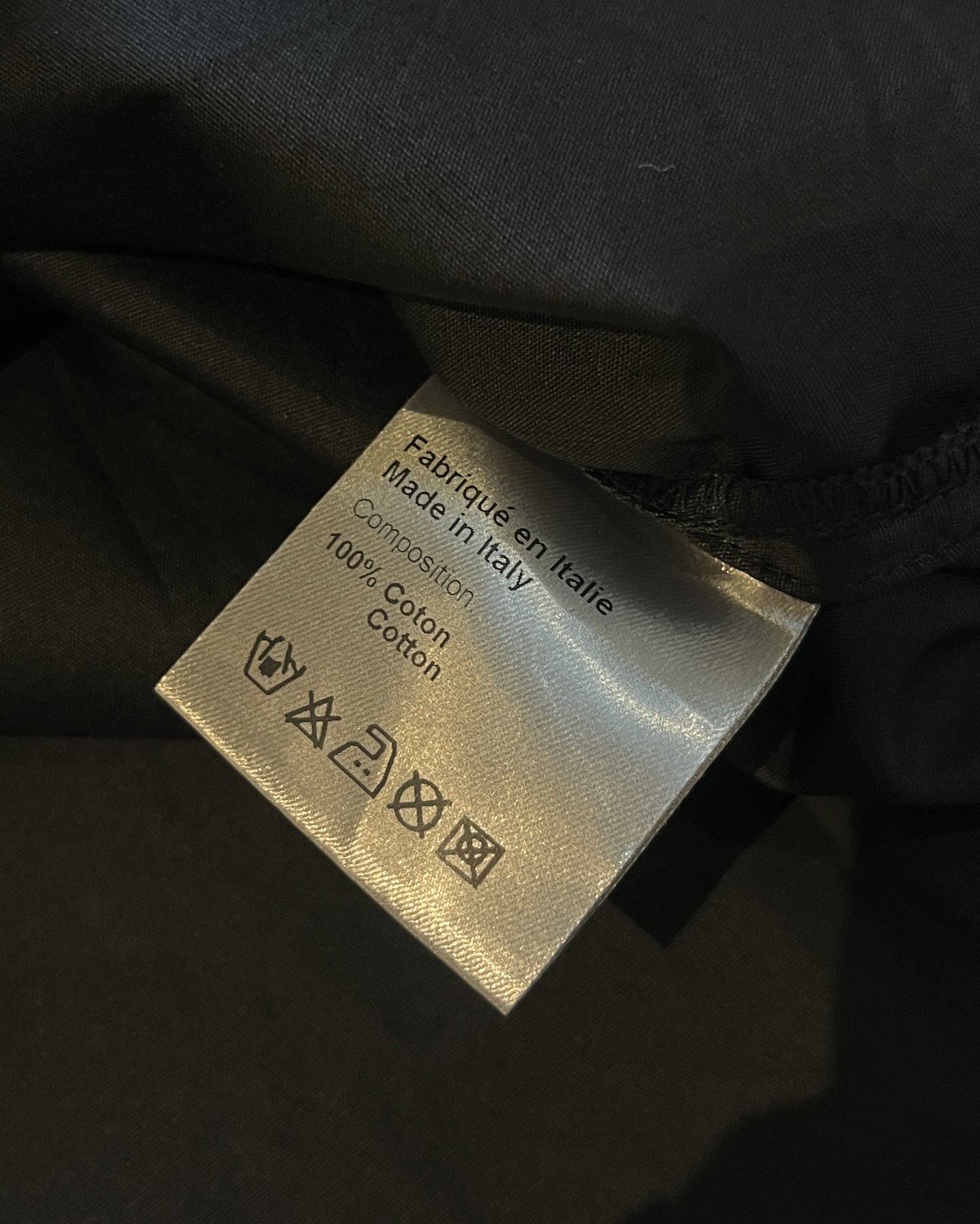 DIOR HOMME AW2008 MANDARIN COLLAR WAXED SHIRT