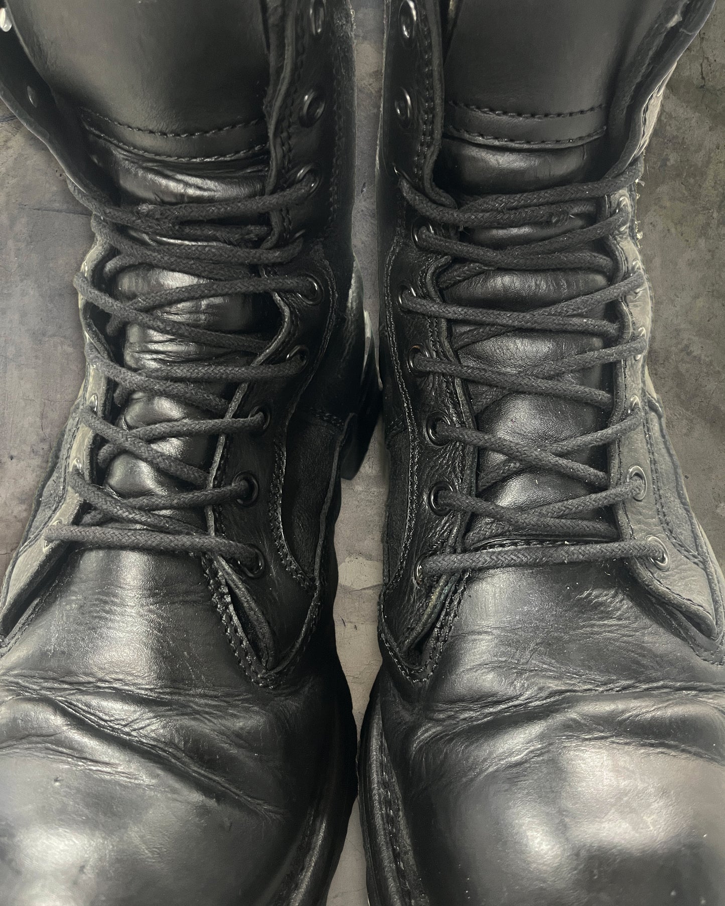 JULIUS BACK ZIP COMBAT BOOTS