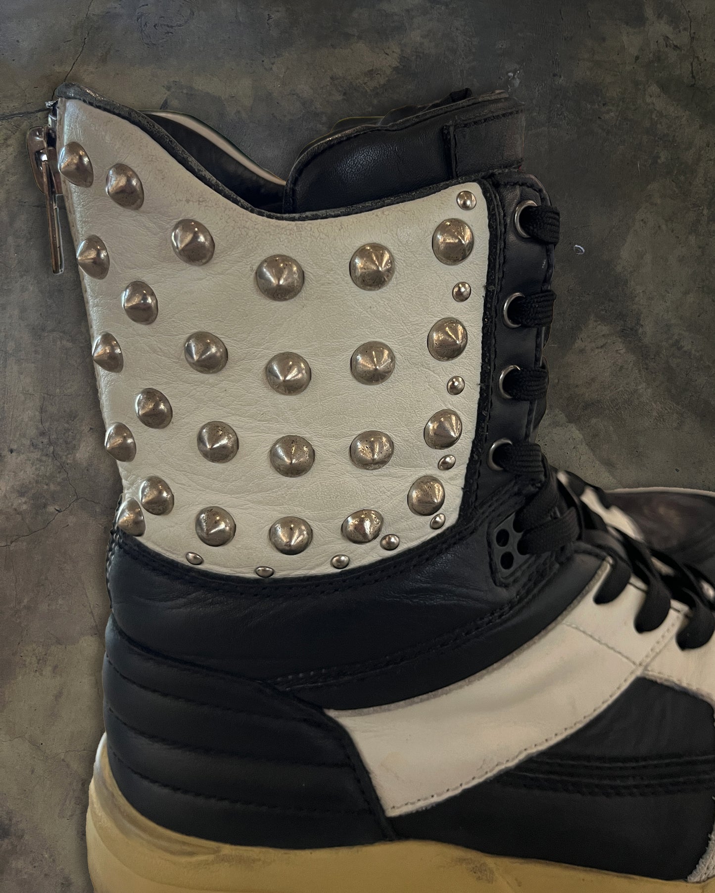 DIET BUTCHER STUDDED MEGA HIGH TOPS