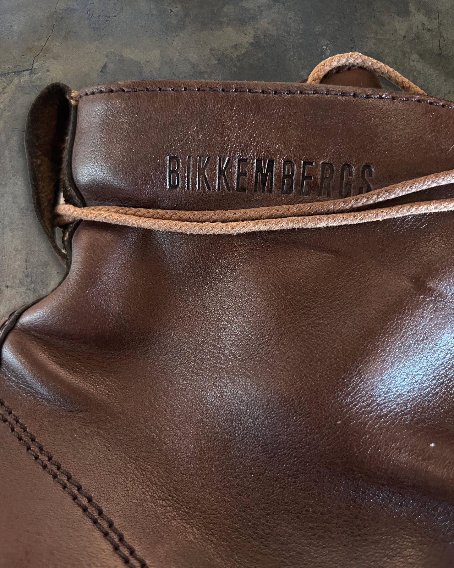 90s DIRK BIKKEMBERGS B-LACED BROWN COMBAT BOOTS