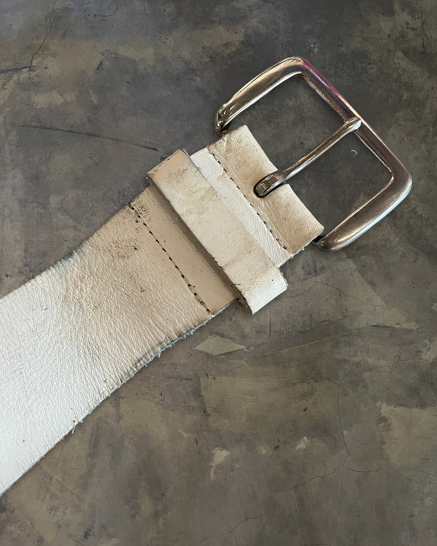 COMME DES GARCONS CROWN STUDDED LEATHER BELT