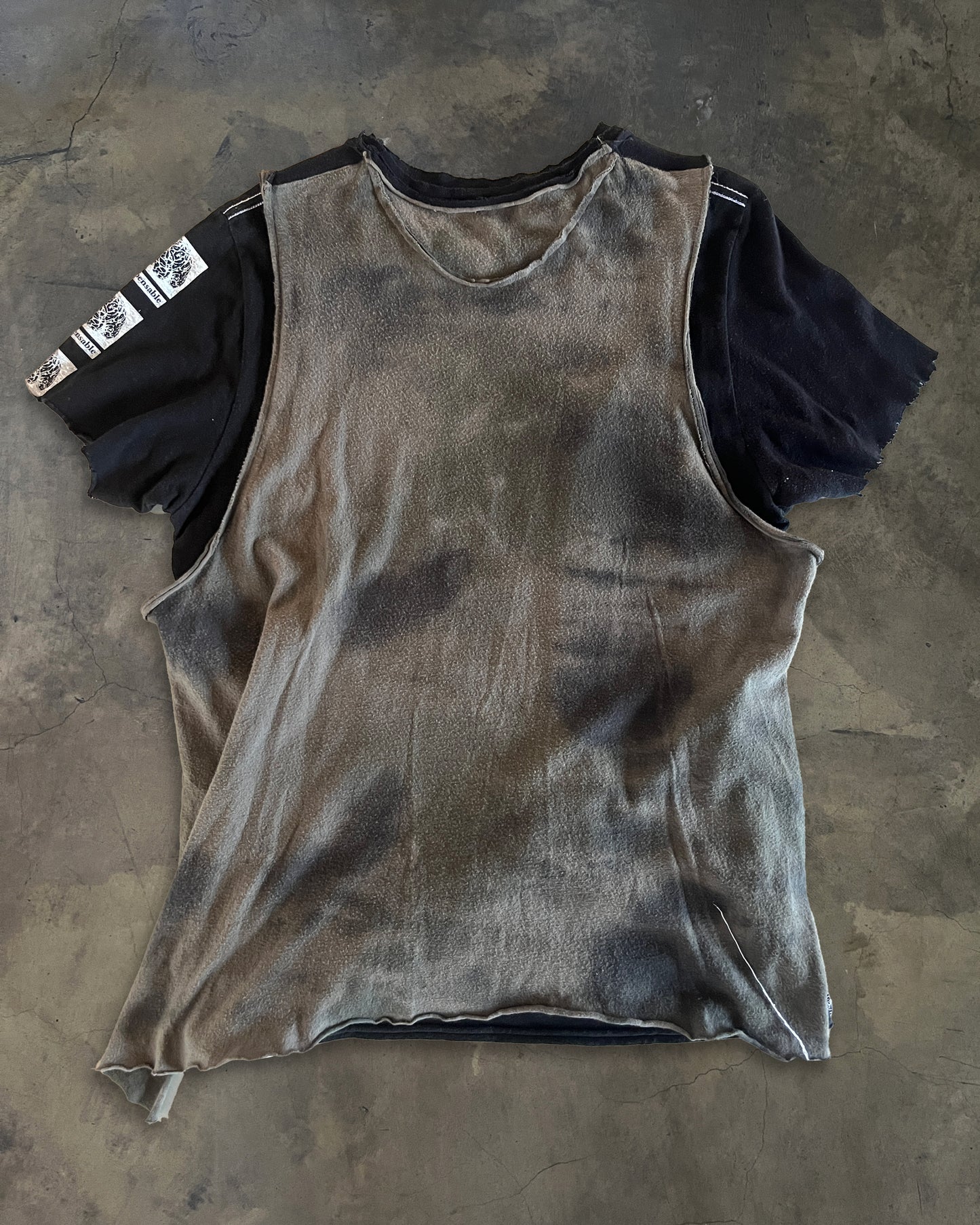 UNDERCOVER AW2004 SICK PATCH LAYERED TEE