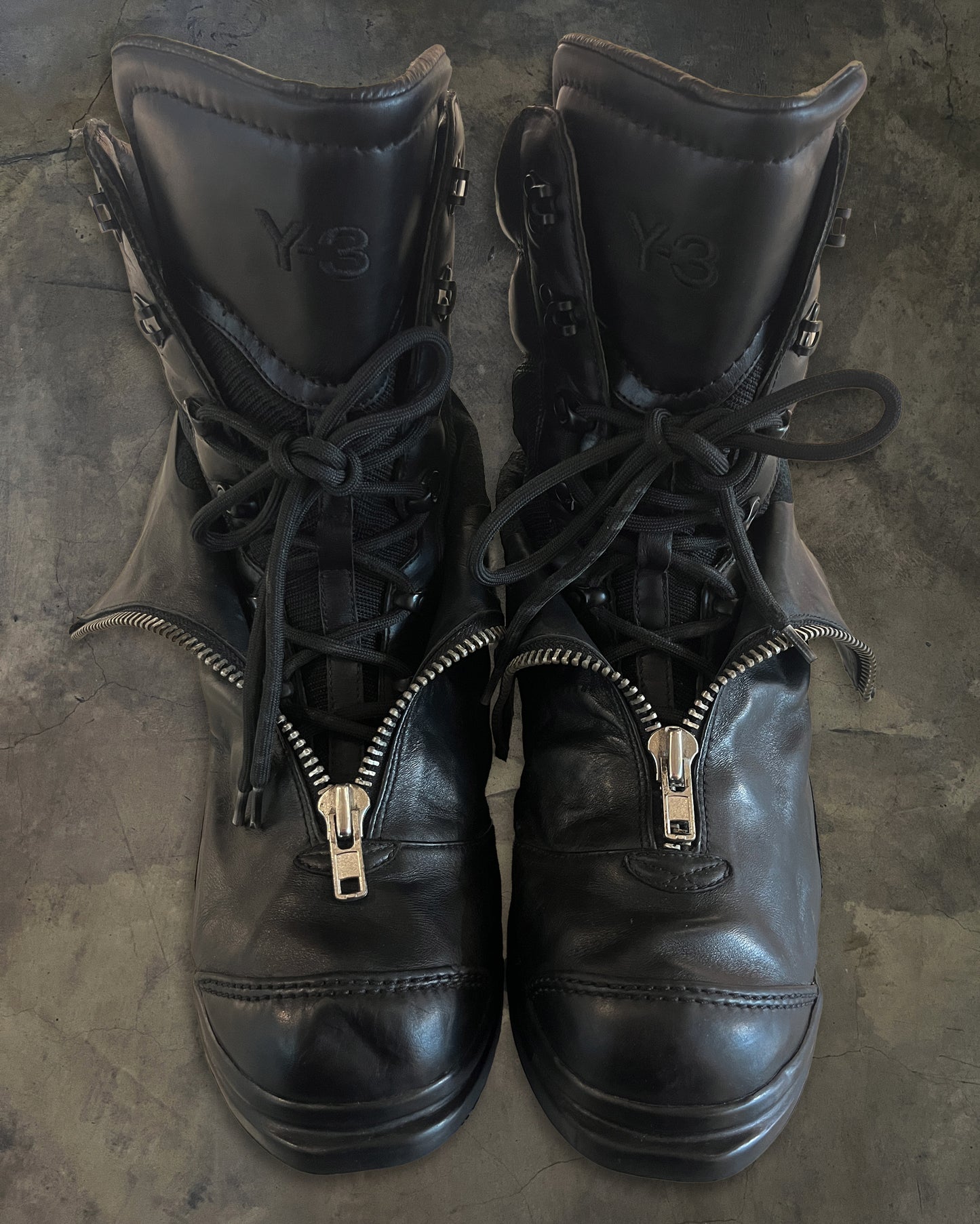 ADIDAS Y-3 YOHJI YAMAMOTO FW2008 FRONT ZIP BOOTS