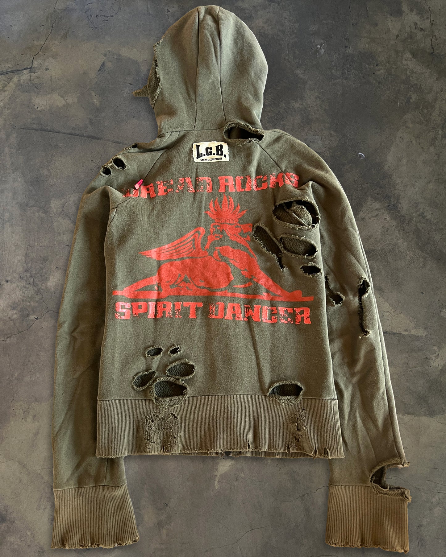 L.G.B "SPIRIT DANCER" DISTRESSED HOODIE