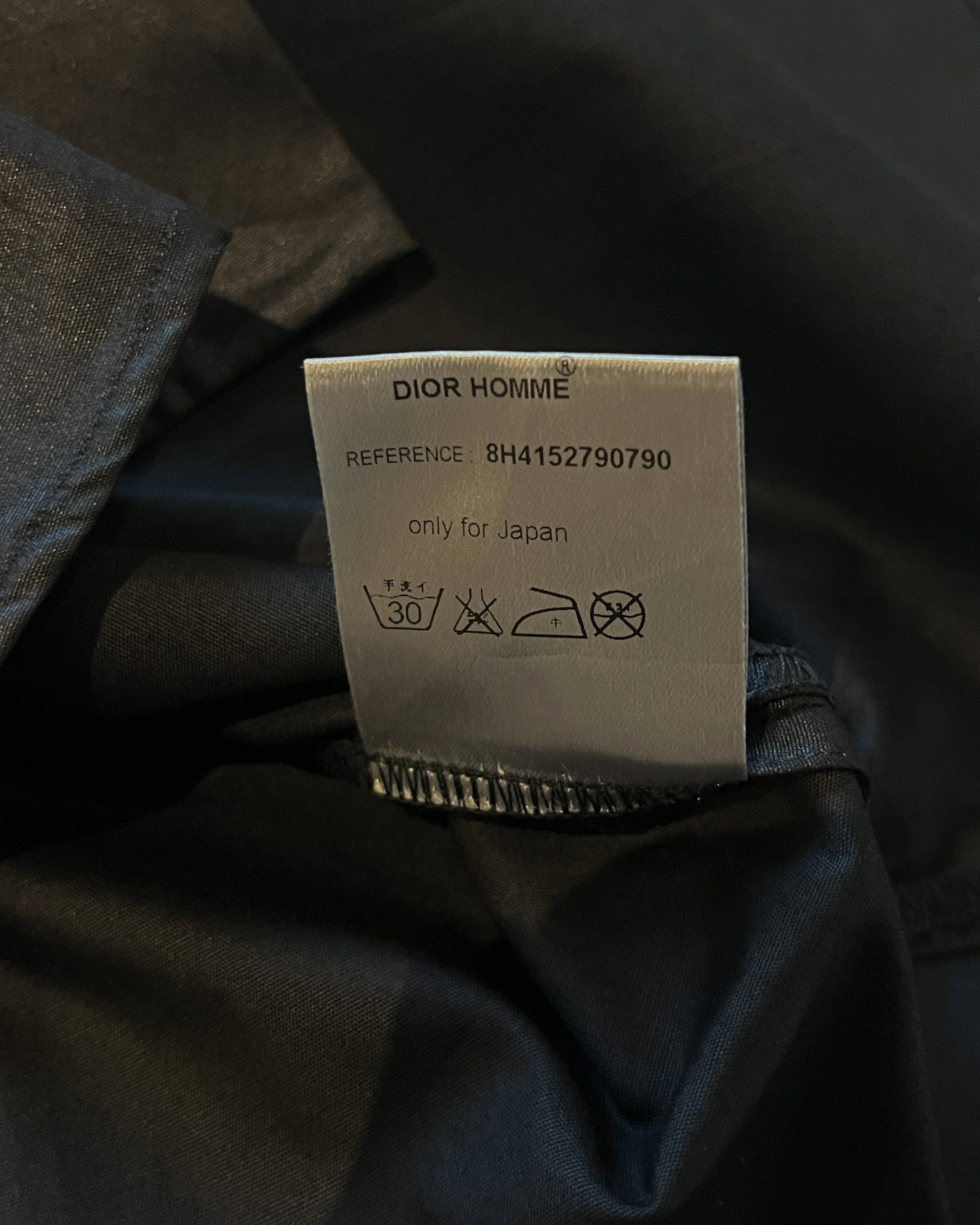 DIOR HOMME AW2008 MANDARIN COLLAR WAXED SHIRT