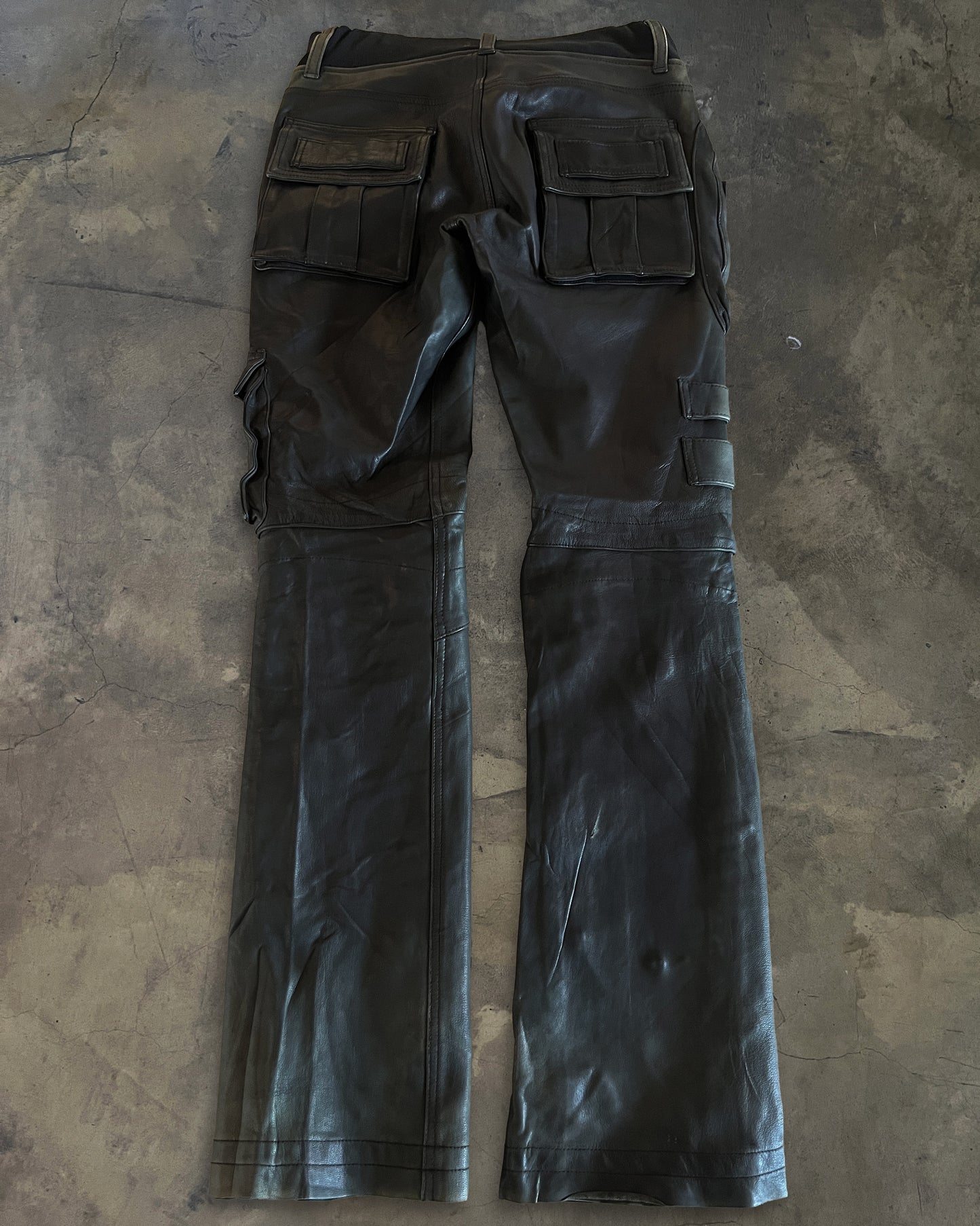 YASUYUKI ISHII GOAT LEATHER GUNSLINGER PANTS