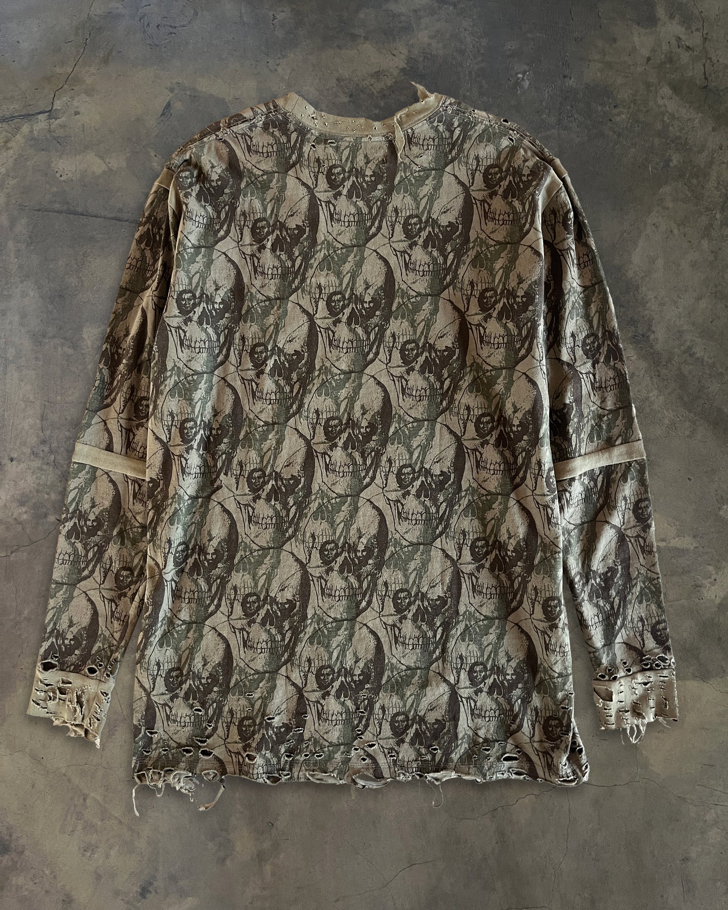 UNDERCOVER AW2003 "PAPERDOLL" BUSH/OSAMA CAMO LONG SLEEVE