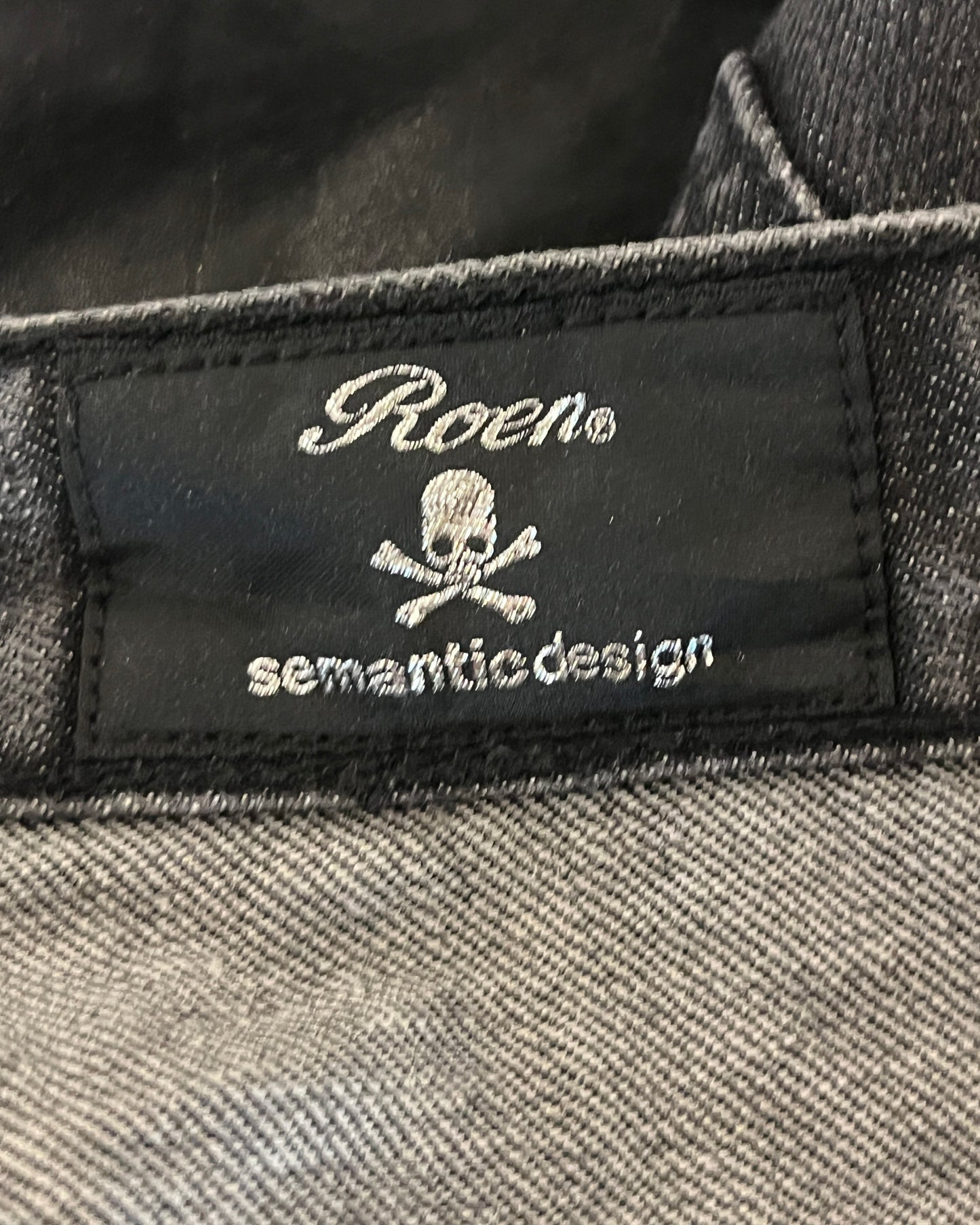 ROEN X SEMANTIC DESIGN LEATHER PATCH DENIM