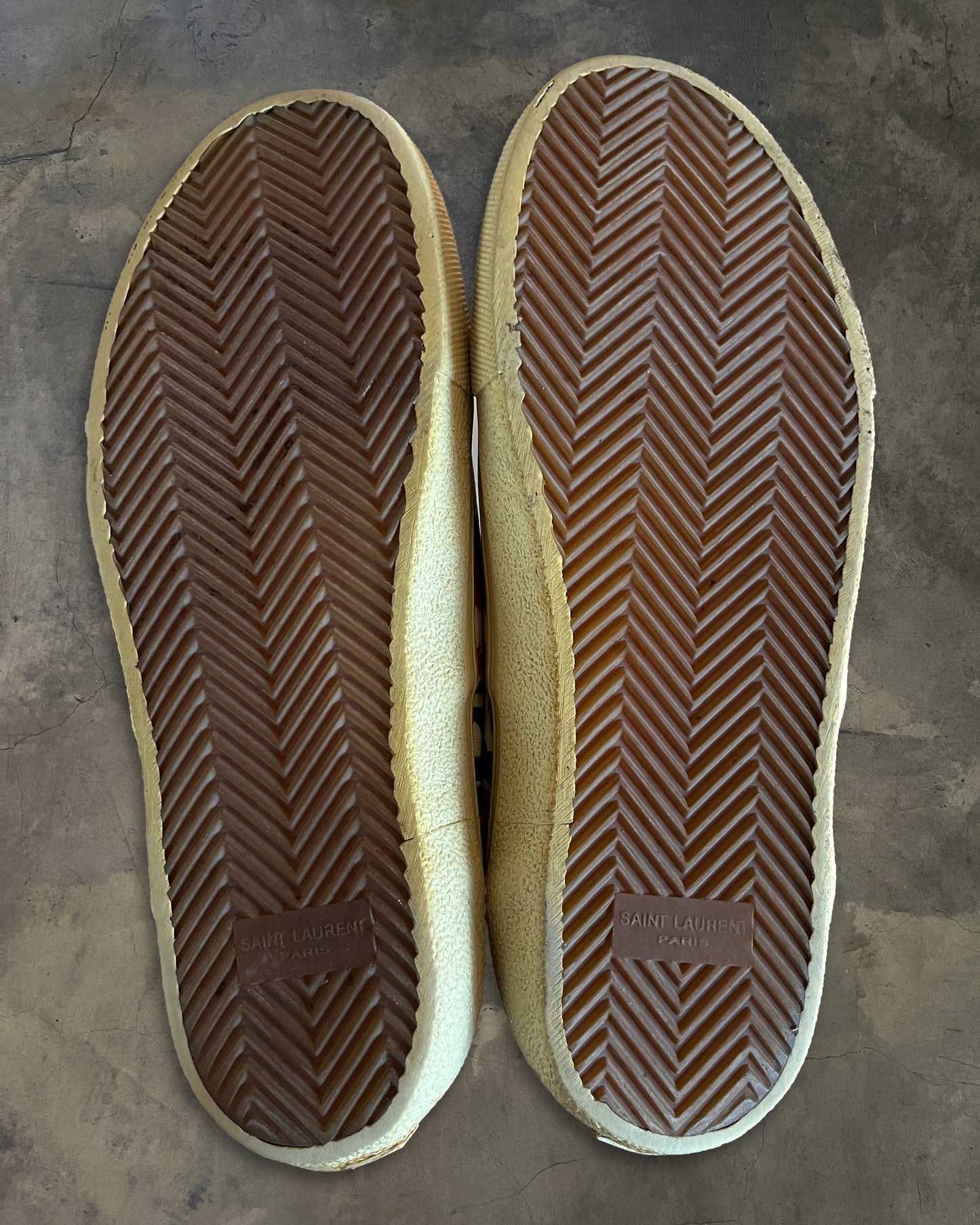 SAINT LAURENT X MATT CONNORS PRINTED CANVAS SKATE SNEAKERS