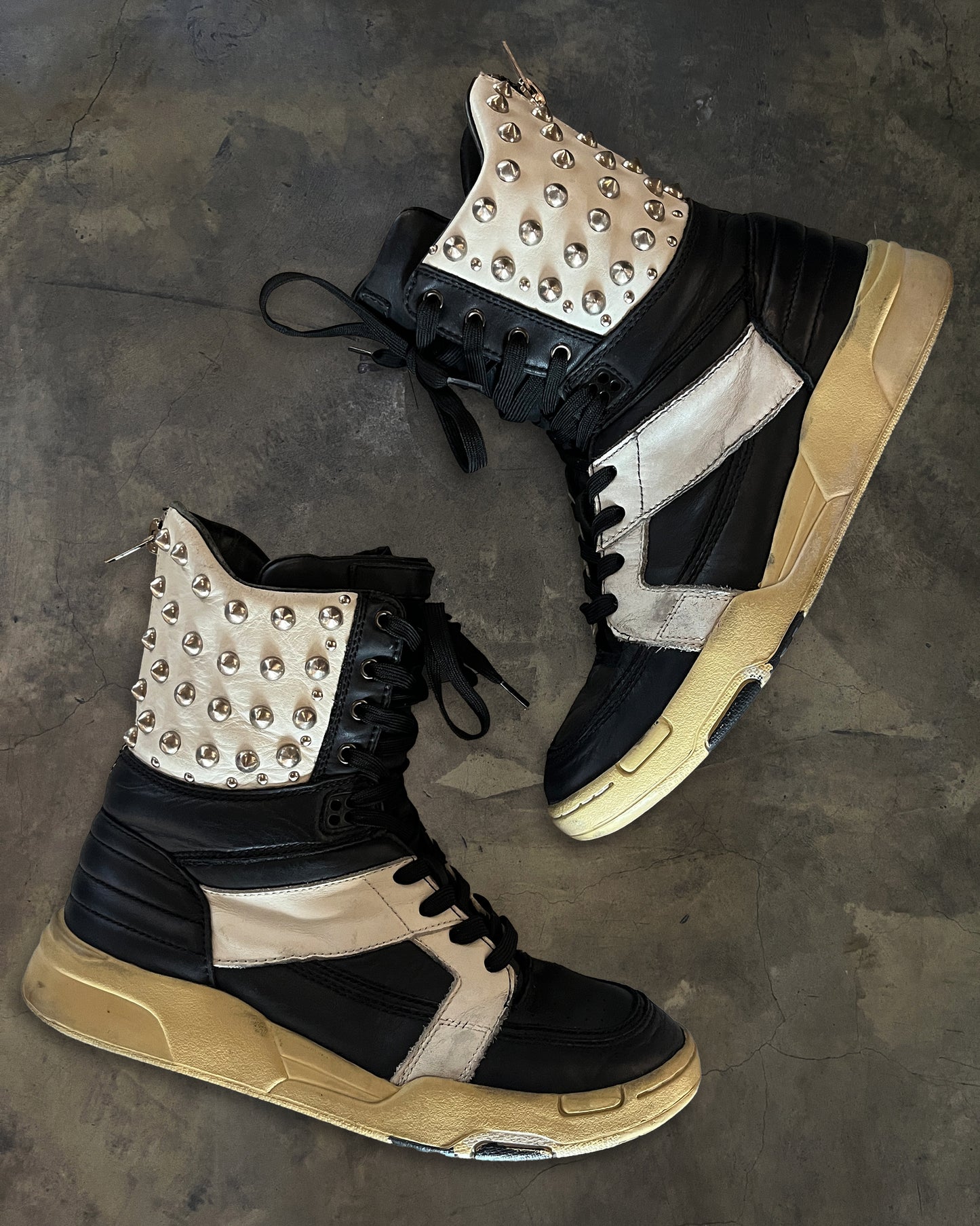 DIET BUTCHER STUDDED MEGA HIGH TOPS