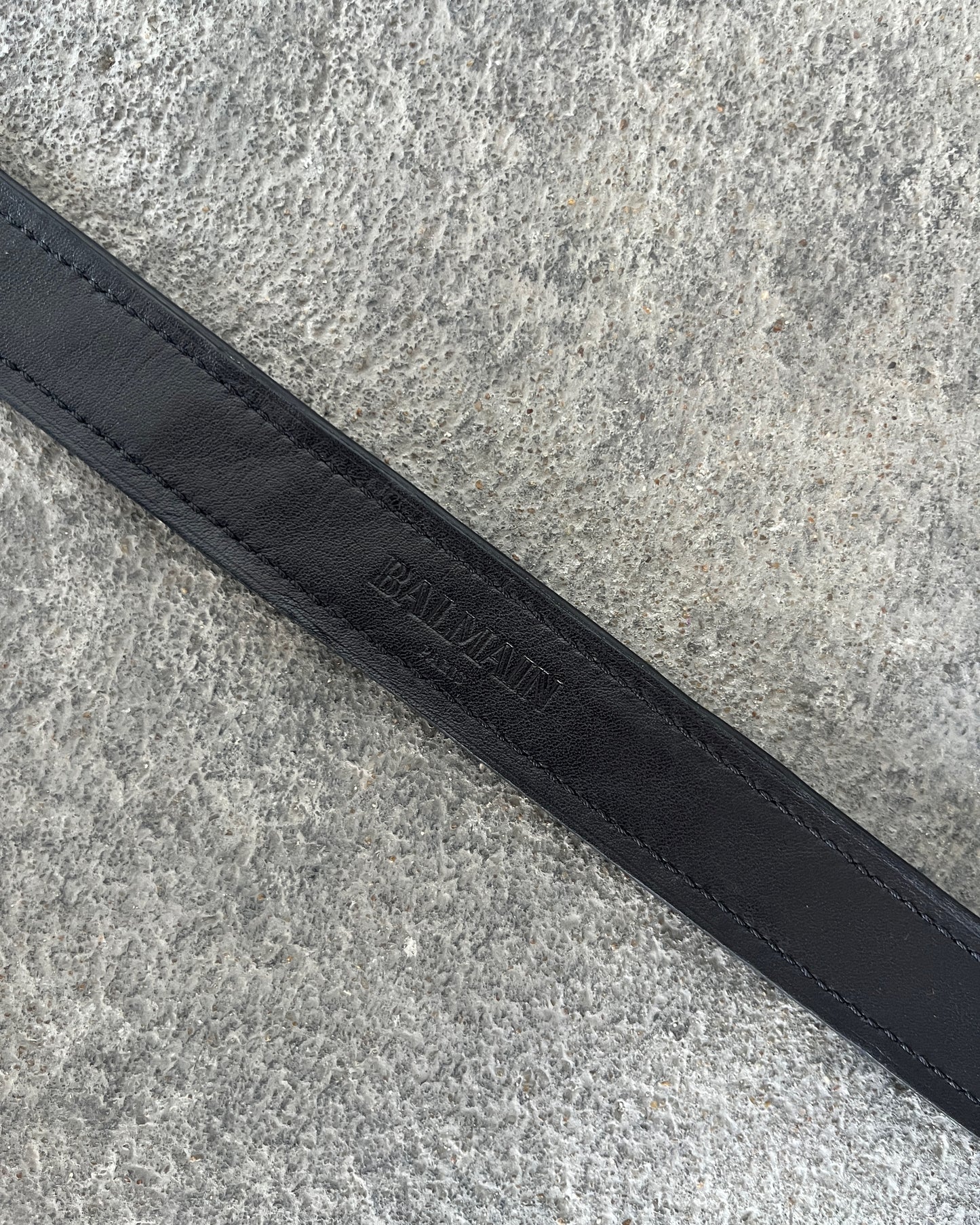 BALMAIN SS2013 3 PASSANTS DIAMOND STITCHED BELT
