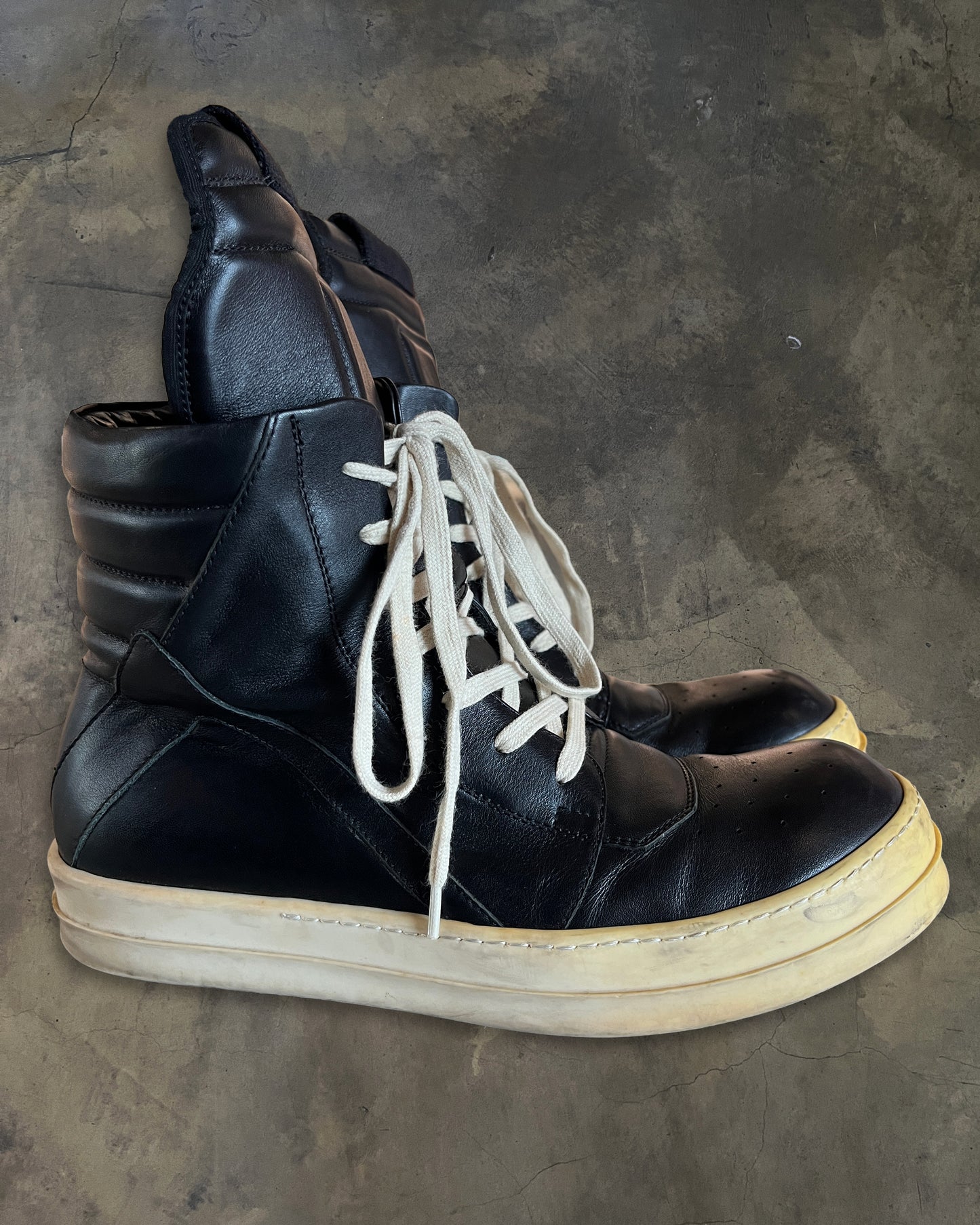 RICK OWENS AW2015 HIGH TONGUE GEOBASKET