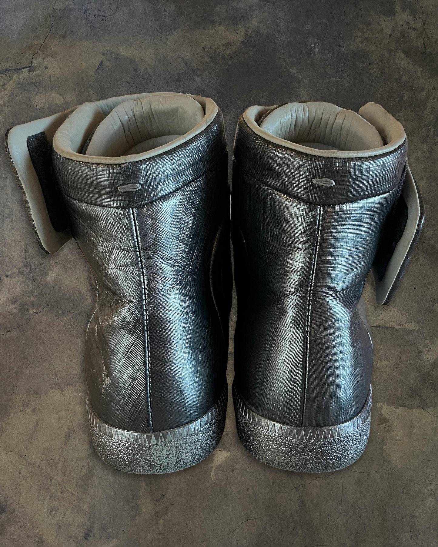 MAISON MARGIELA SS2016 METTALIC HIGH TOP FUTURES