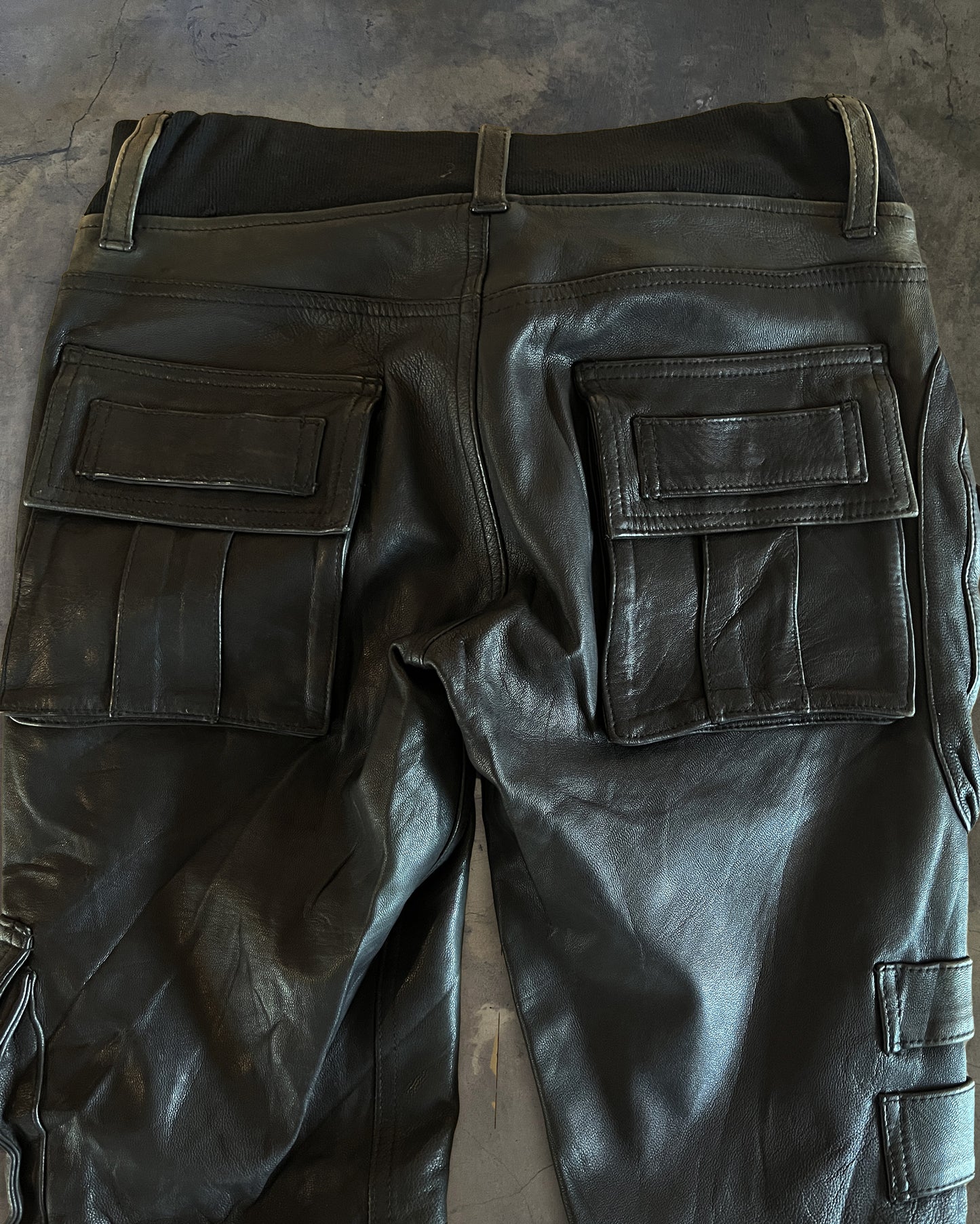 YASUYUKI ISHII GOAT LEATHER GUNSLINGER PANTS