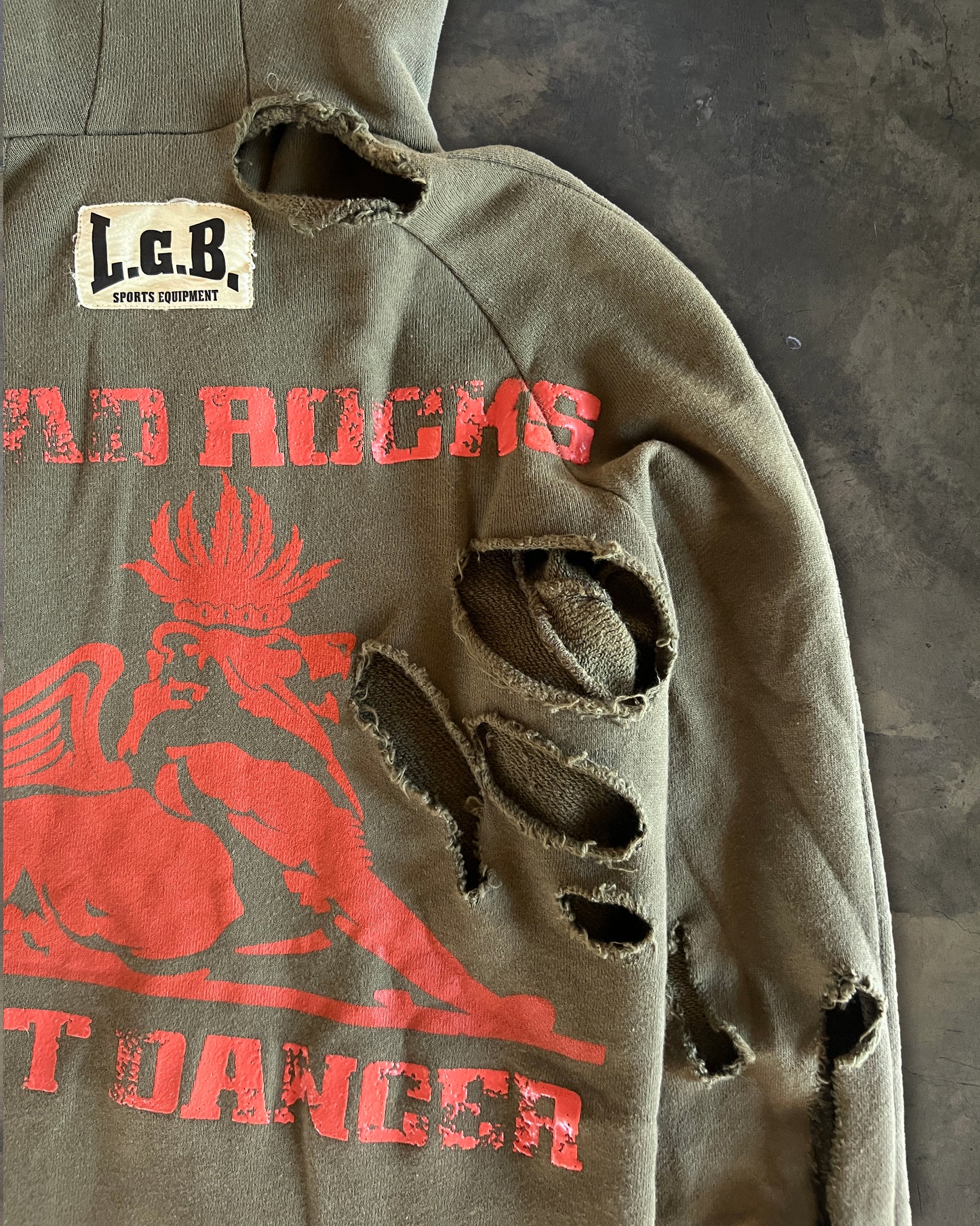 L.G.B "SPIRIT DANCER" DISTRESSED HOODIE