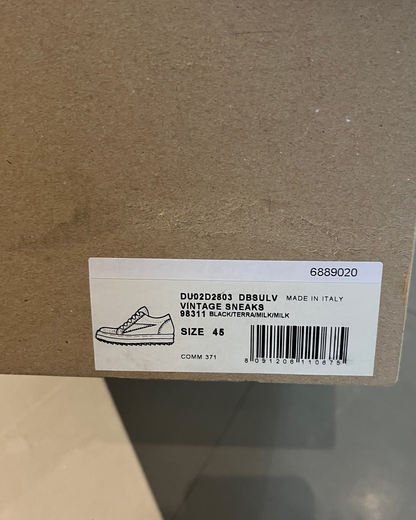 RICK OWENS SS2024 "LIDO" VINTAGE SNEAKERS