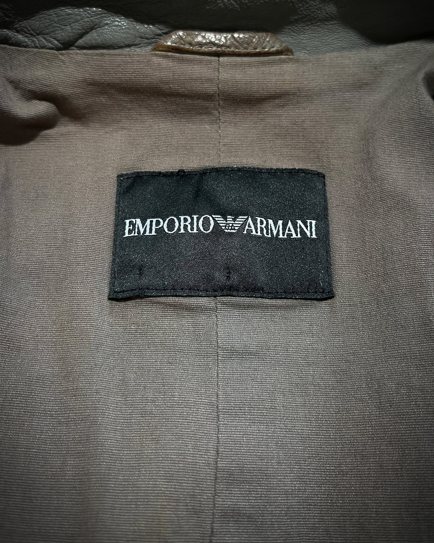 EMPORIO ARMANI SS2012 ASYMMETRICAL LAMBSKIN JACKET