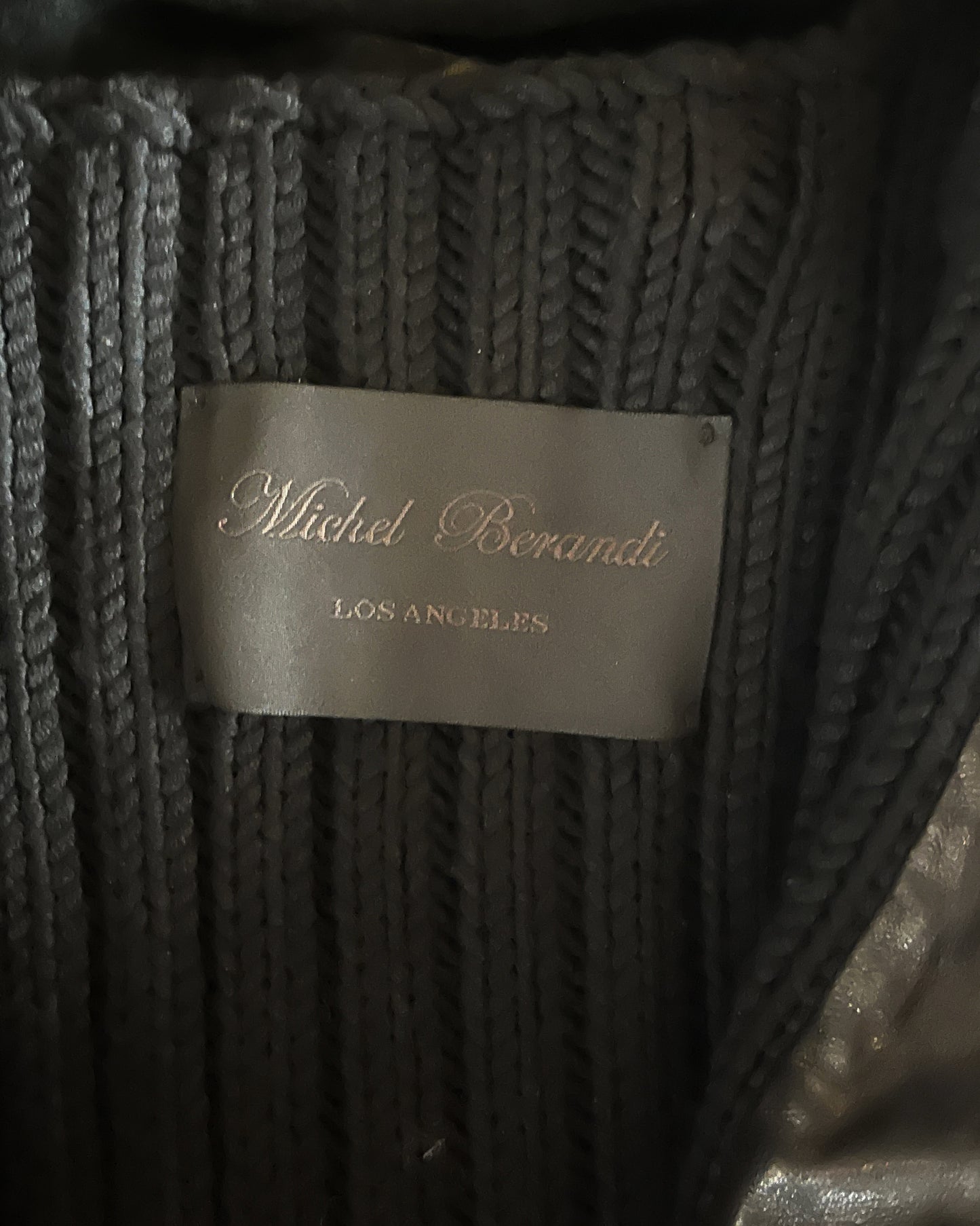 MICHEL BERANDI AW2009 KNIT LEATHER JACKET