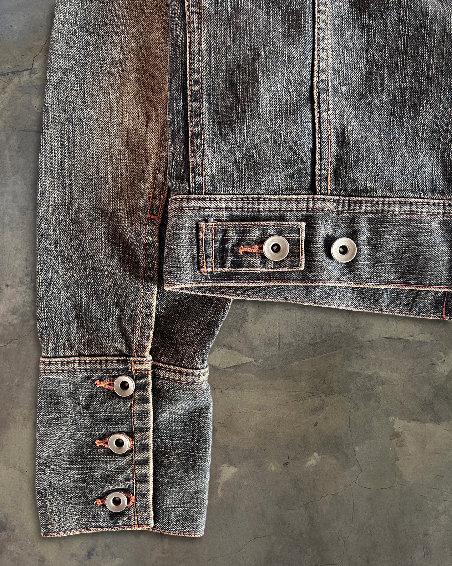 2000S LED RECHWE DALLAS PIERCED DENIM JACKET