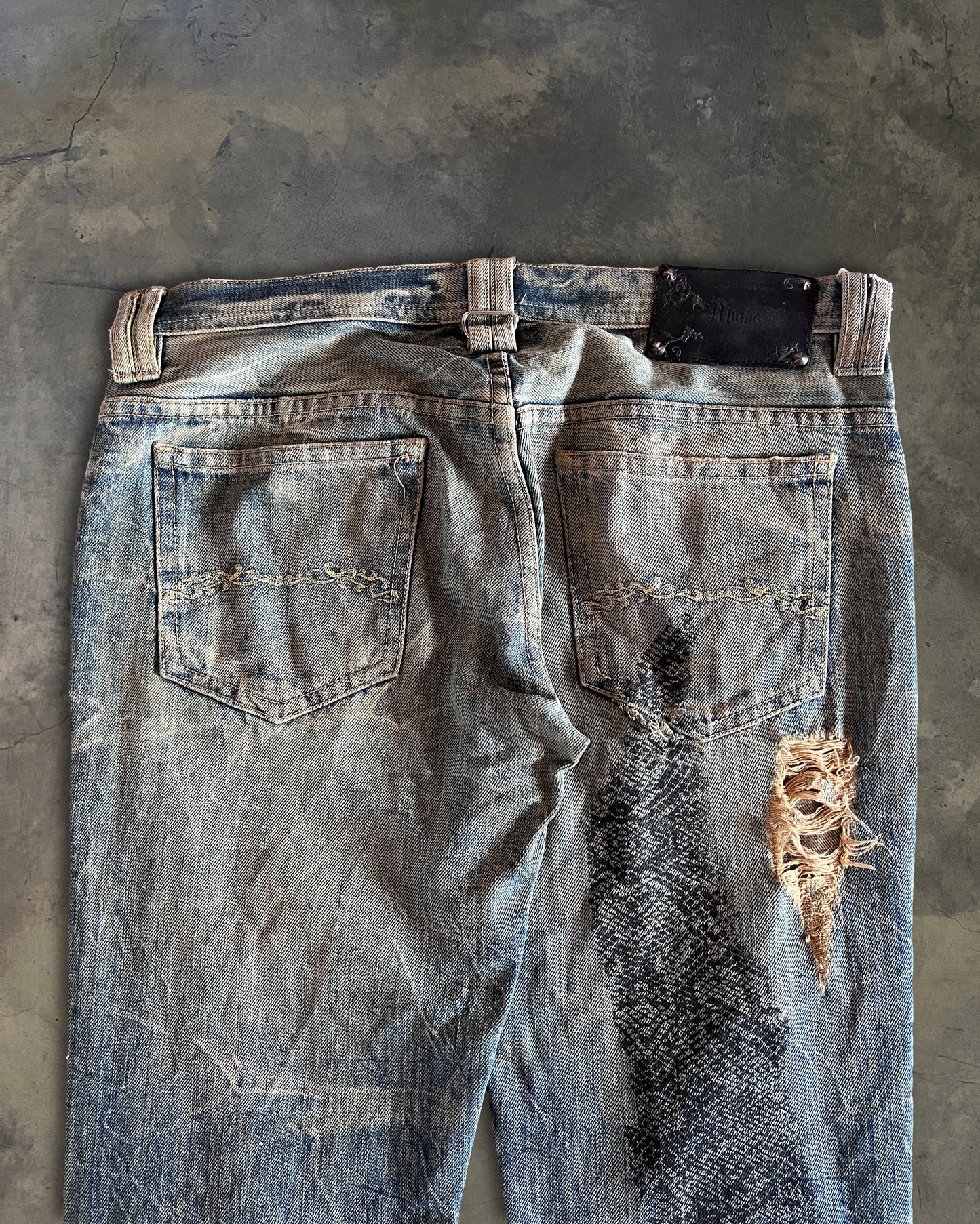 MIDAS HONEYCOMB SNAKE PRINT DENIM