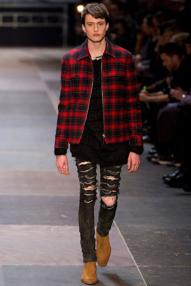 SAINT LAURENT RUNWAY AW2013 CHAIN CRASH DENIM