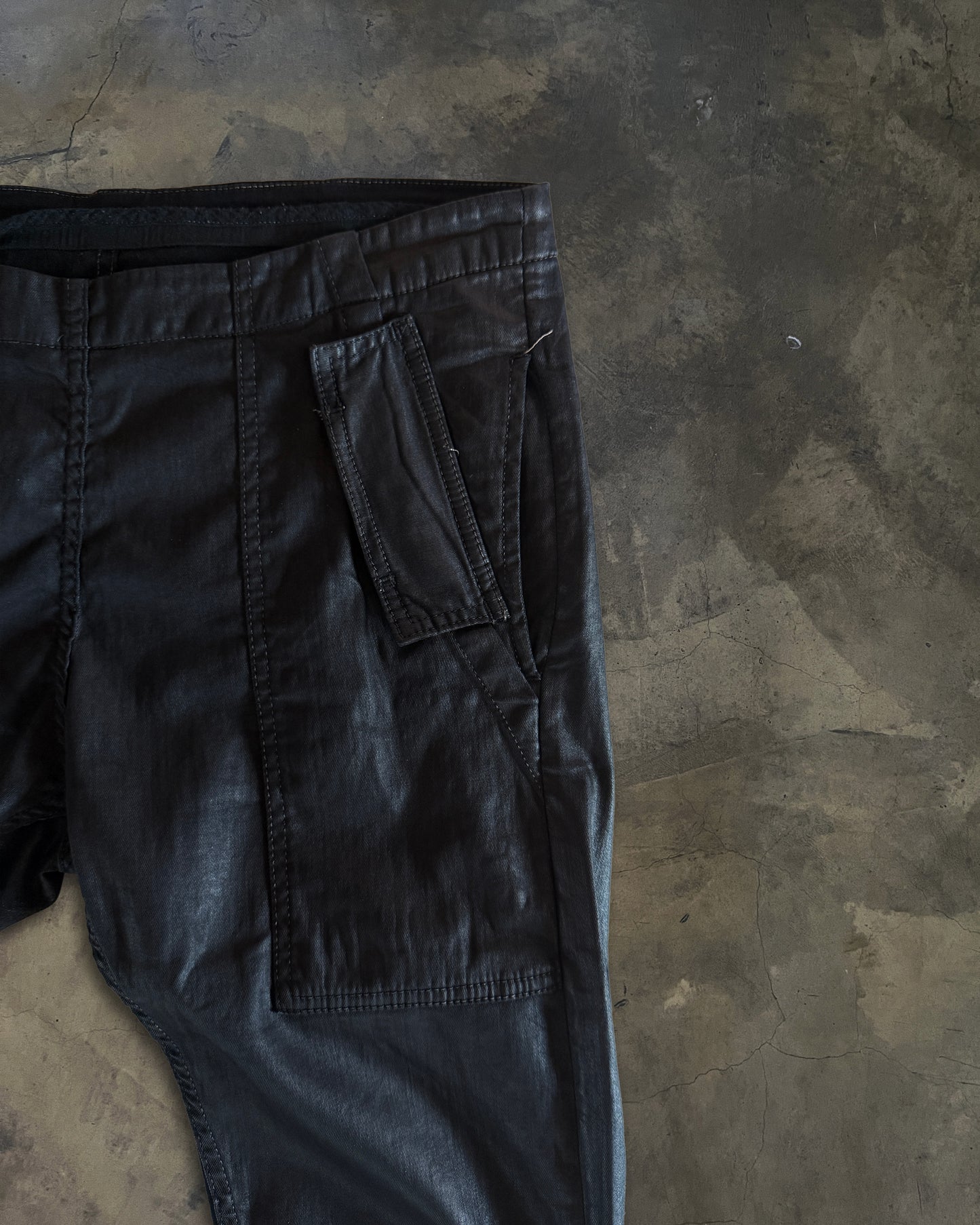 RICK OWENS AW2015 "SPHINX" DRKSHDW WAXED AIRCUTS