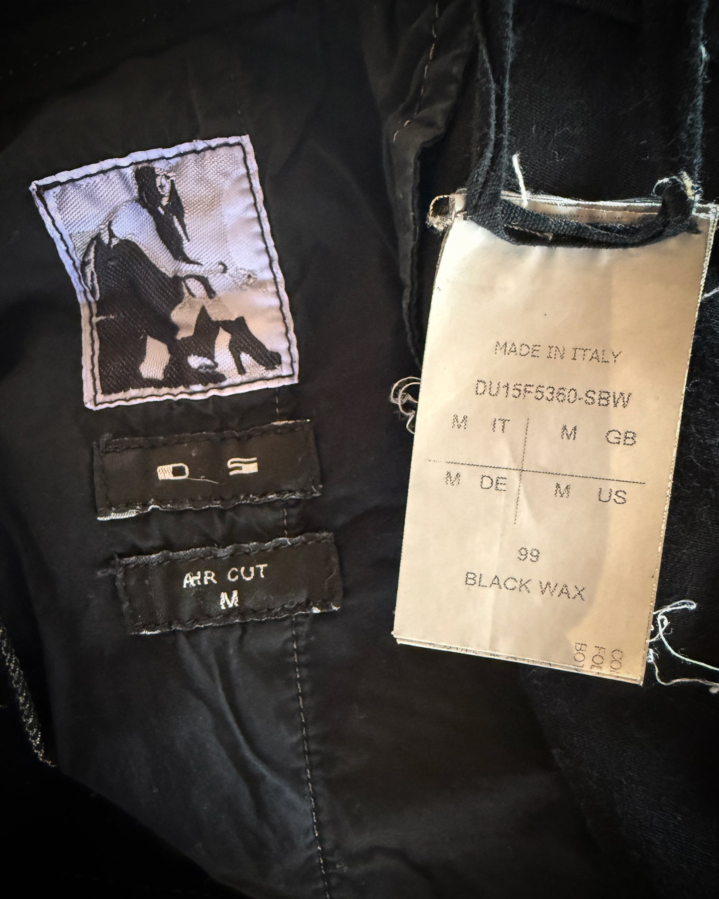 RICK OWENS AW2015 "SPHINX" DRKSHDW WAXED AIRCUTS