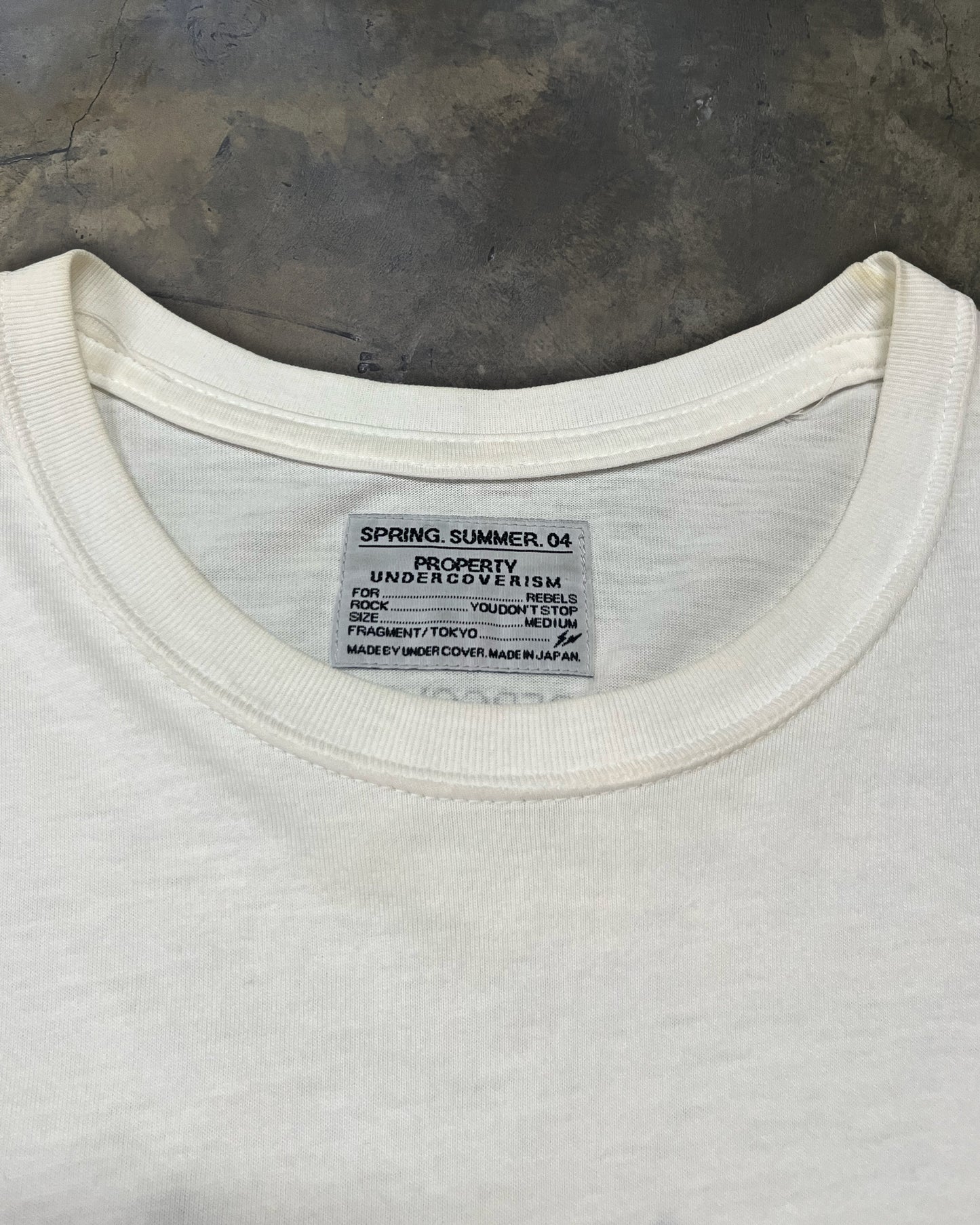 UNDERCOVER X FRAGMENT SS2004 "ALL JUNK OUT" TEE
