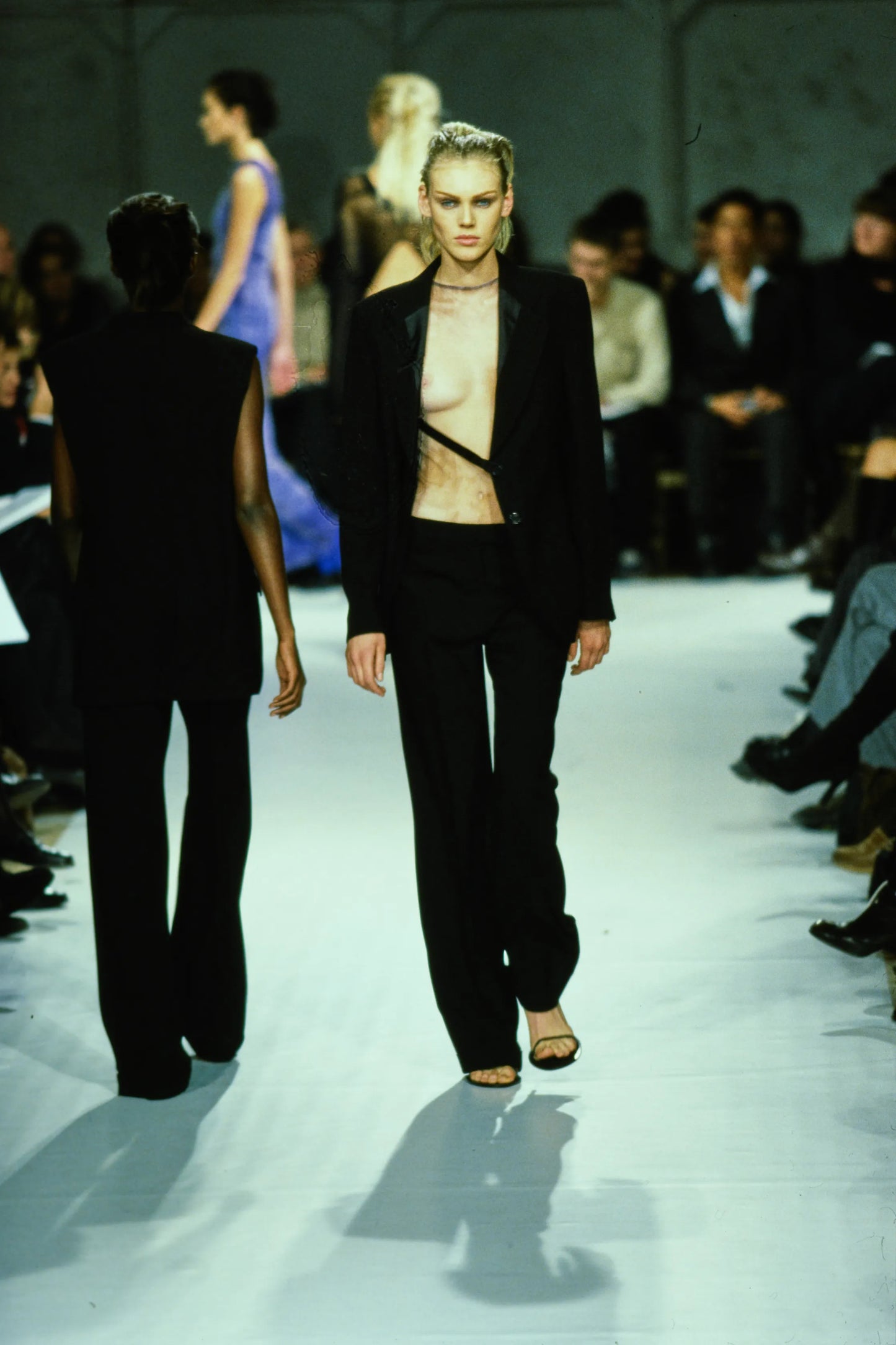 ANN DEMEULESMEESTER SS1998 RUNWAY LAPEL PAOCKET BLAZER