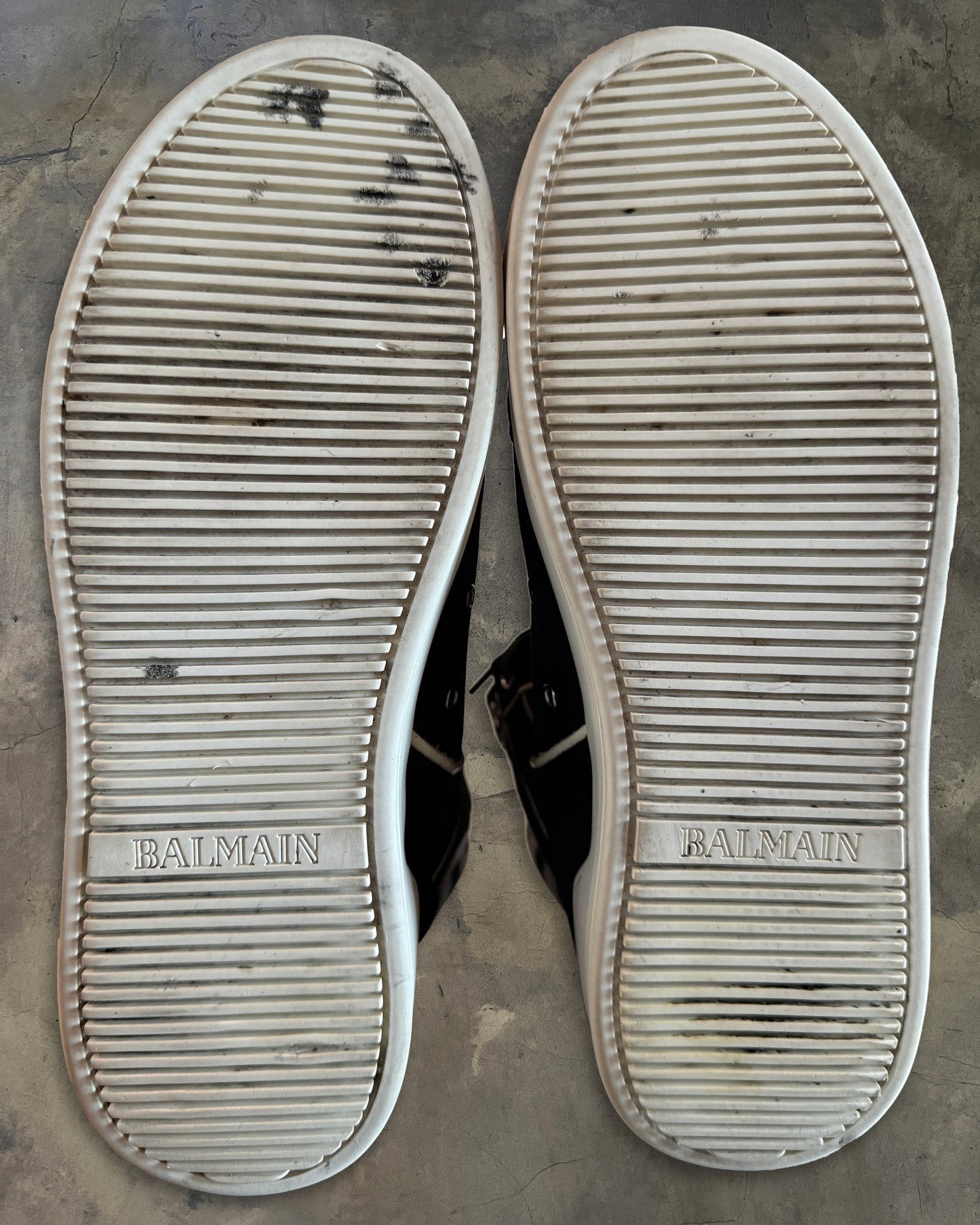 BALMAIN BLACK SUEDE LEATHER HITOP