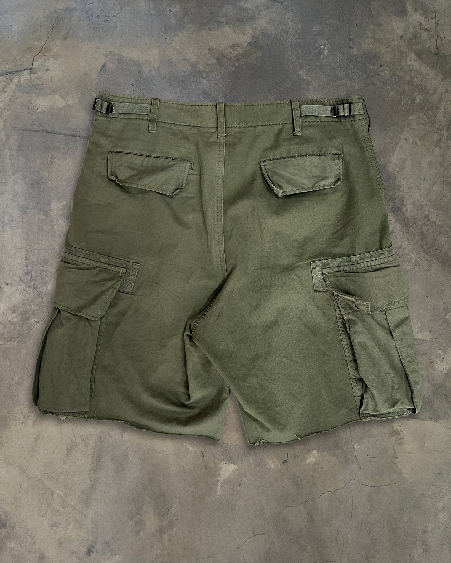 COMME DES GARCONS HOMME SS2020 FRINGED MILITAIRY SHORTS